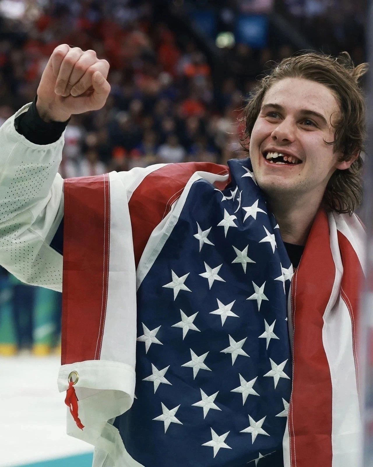 Jack Hughes USA Hockey 2026 Winter Gold Medal Poster