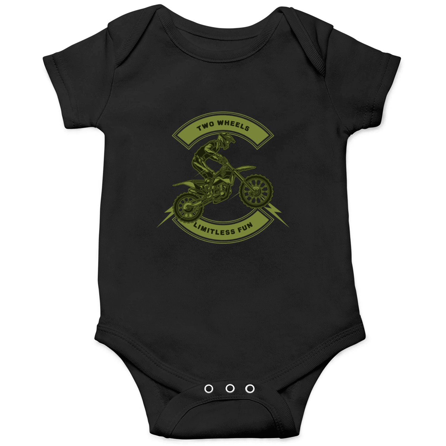 TWO WHEELS LIMITLESS FUN Onesies