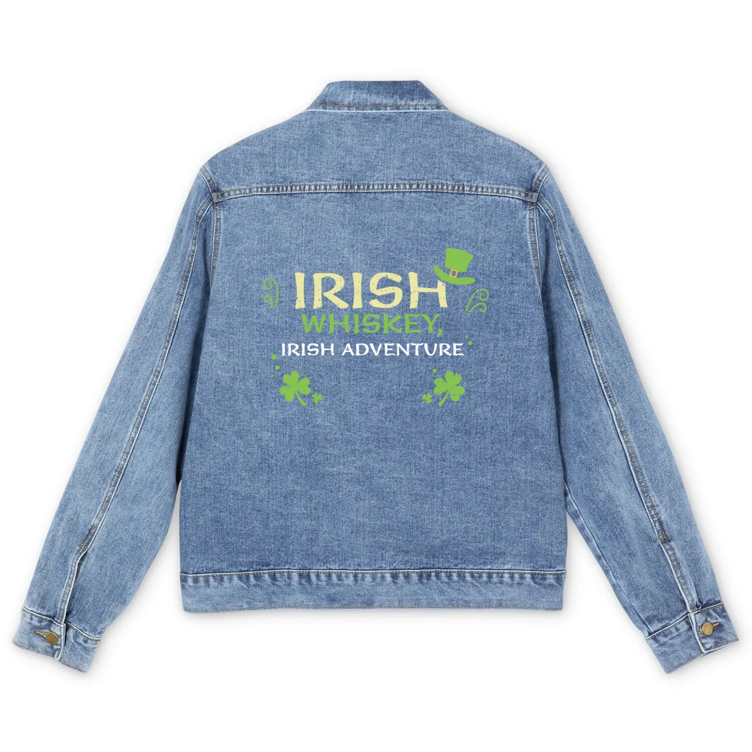 Irish whiskey, Irish adventure Men's Denim Jackets
