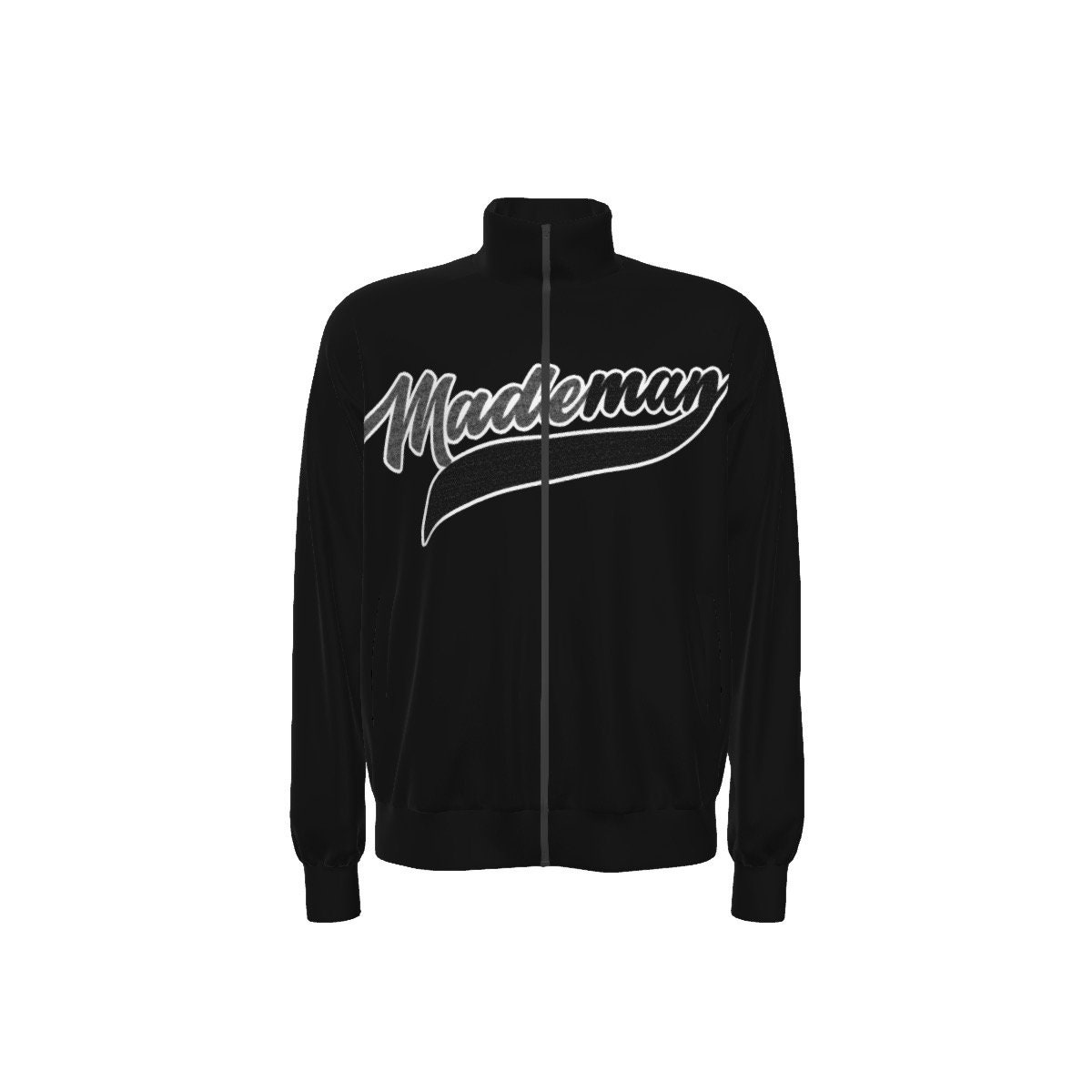 MADEMAN. BLK Men's Raglan-Sleeve Stand Collar Jacket