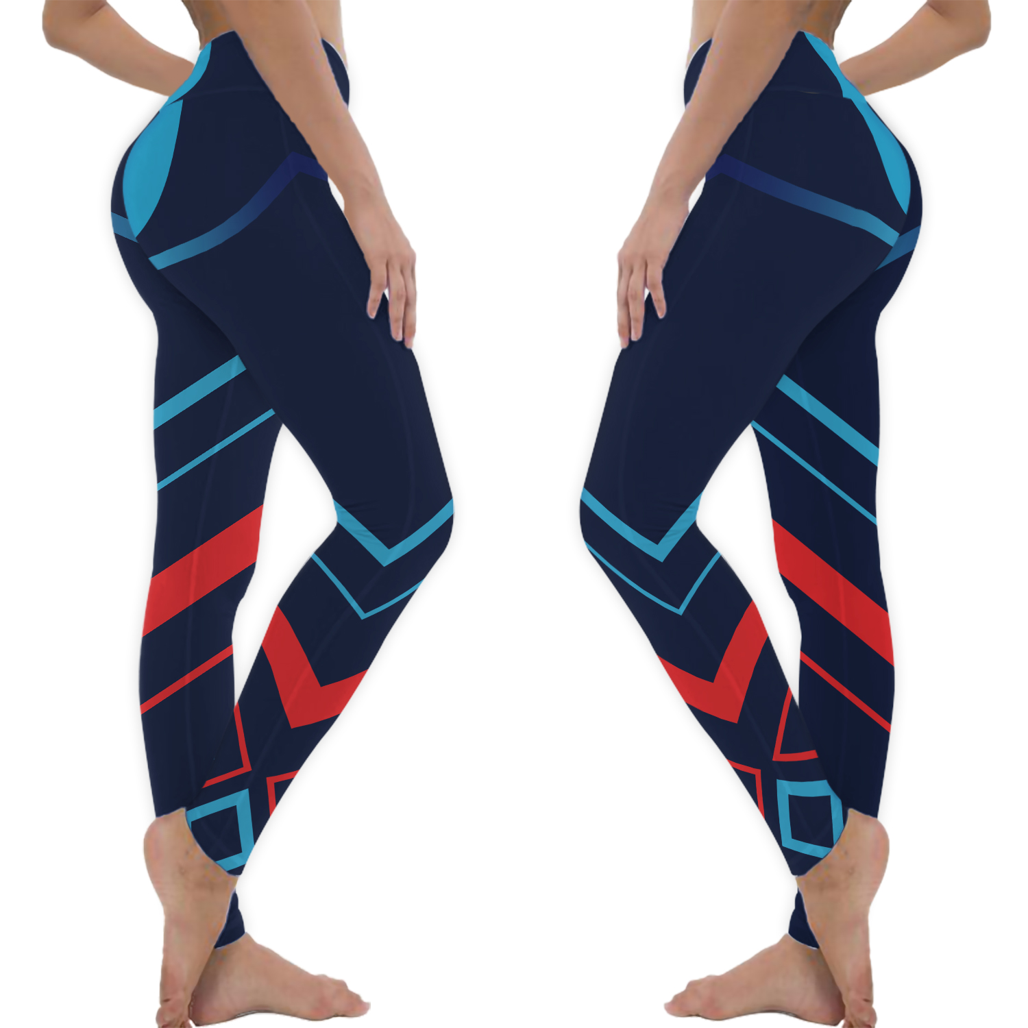 Punk Stripes Color Blocked Men's Leggings