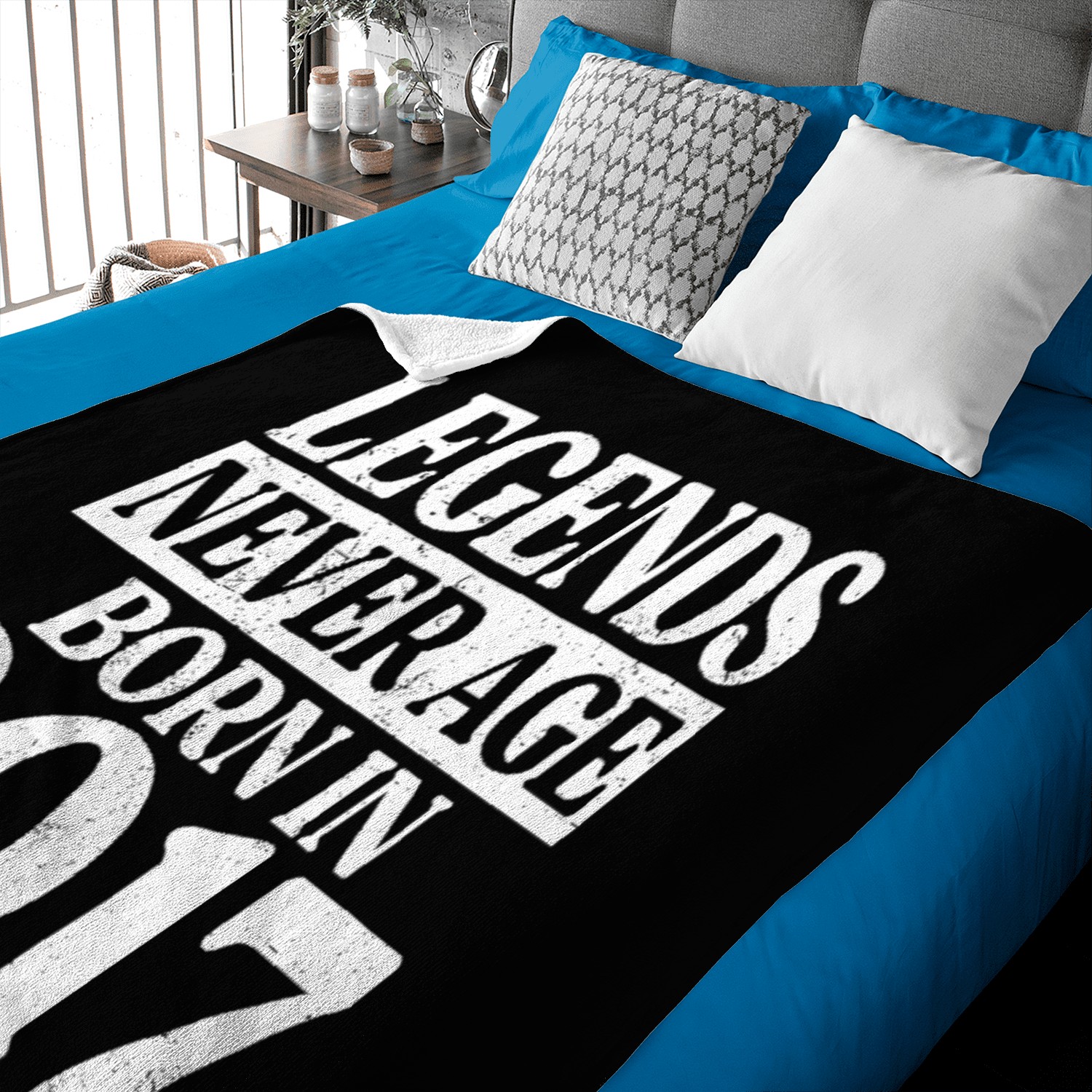 Legends Never Age Born In 2017 Birthday Baby Blankets
