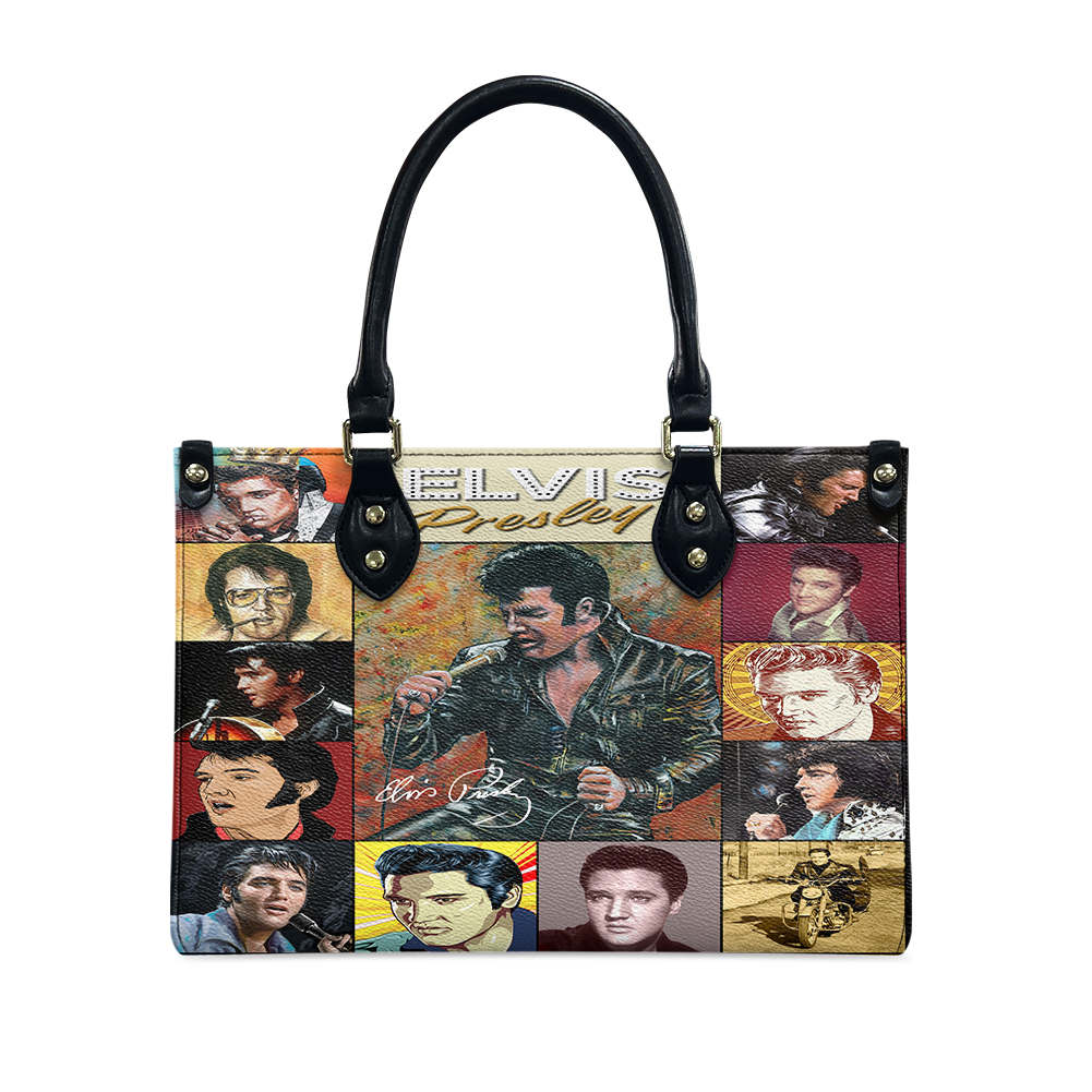 Elvis Presley Handbag, Elvis Presley Leather Bag, King Of Rock and Roll Shoulder Bag, Crossbody Bag, Top Handle Bag, Vintage Bag