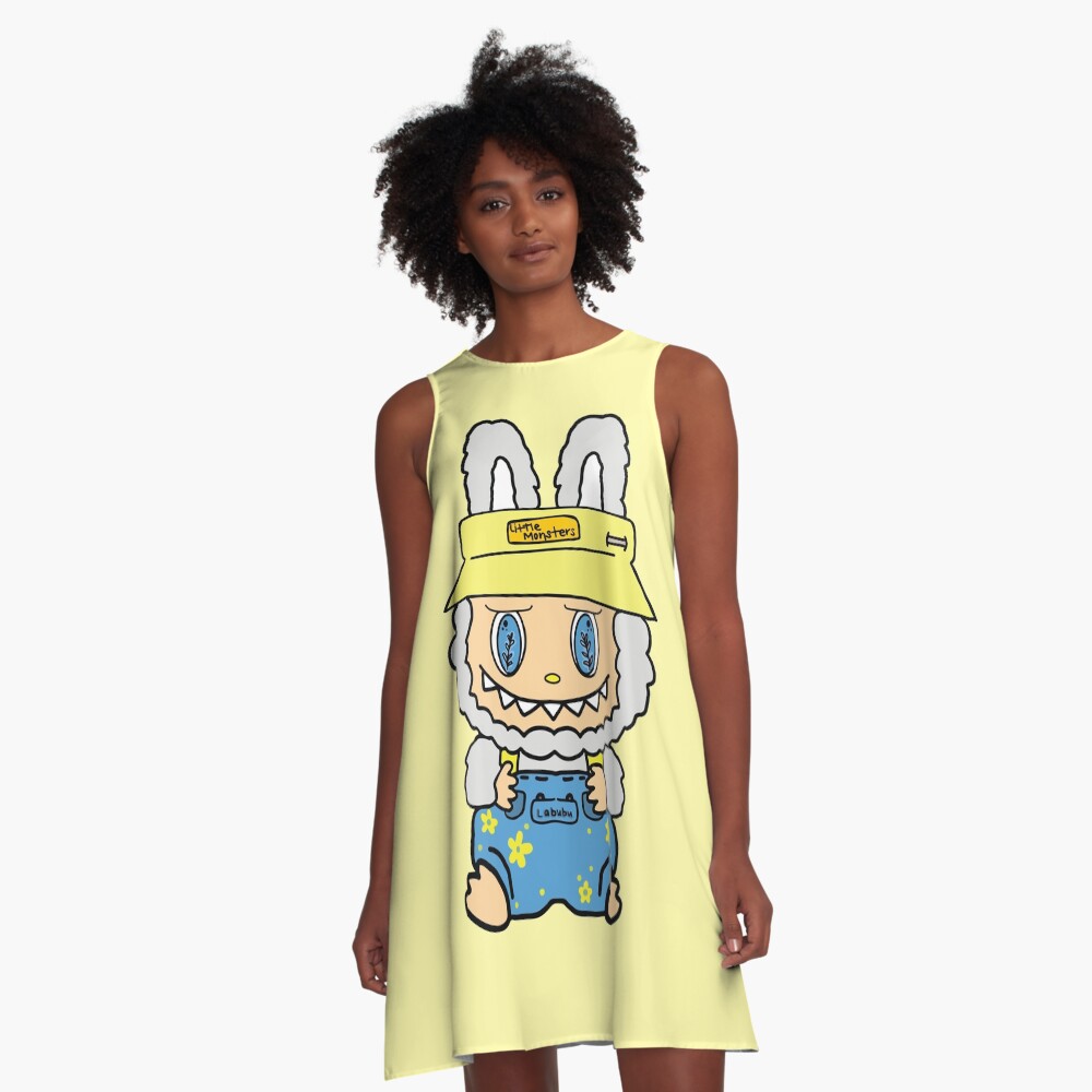Cute Labubu A-Line Dress, Gift for Her