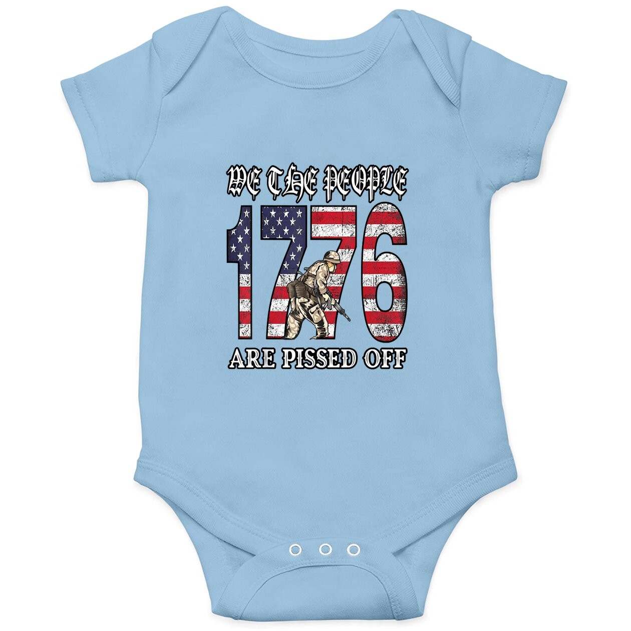 We The People Are Pissed Off Us America Flag Baby Bodysuit