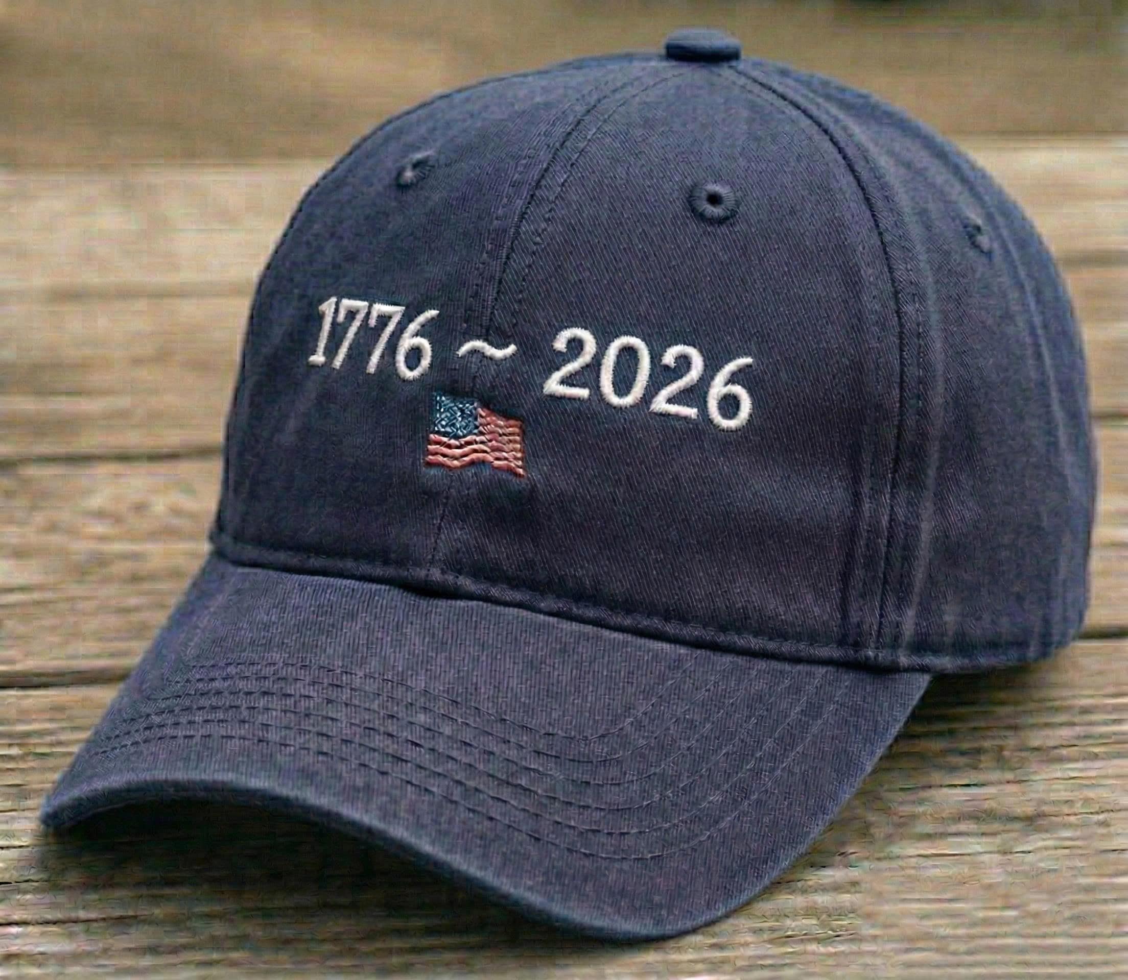 Embroidered USA Anniversary 250th Baseball Cap