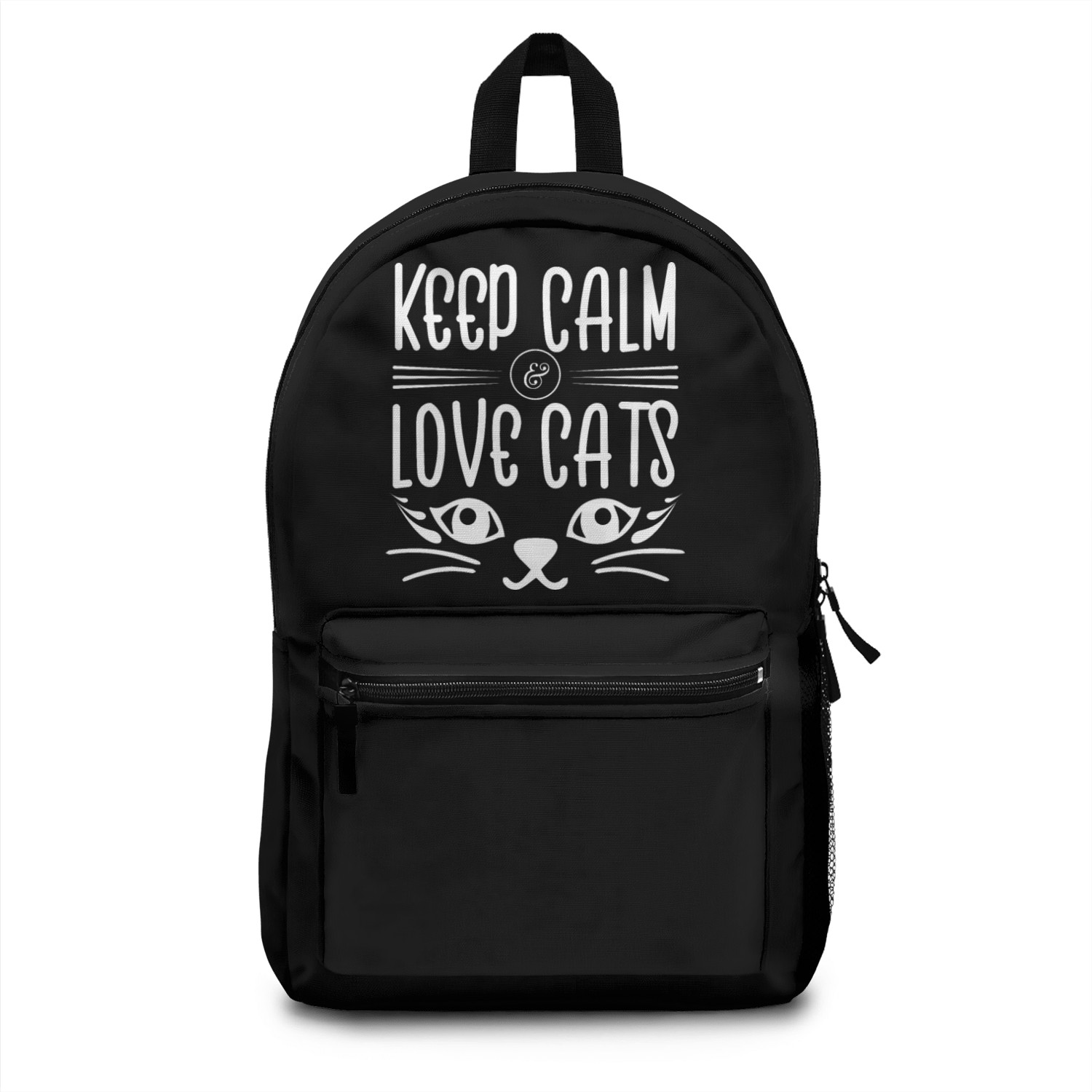 Keep Calm And Love Cats Backpacks