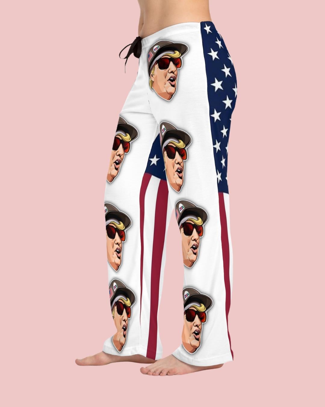 Trump USA Flag Women's Pajama Pants, Patriotic Lounge Wear, Political Sleepwear, Election Gift, Republican PJs