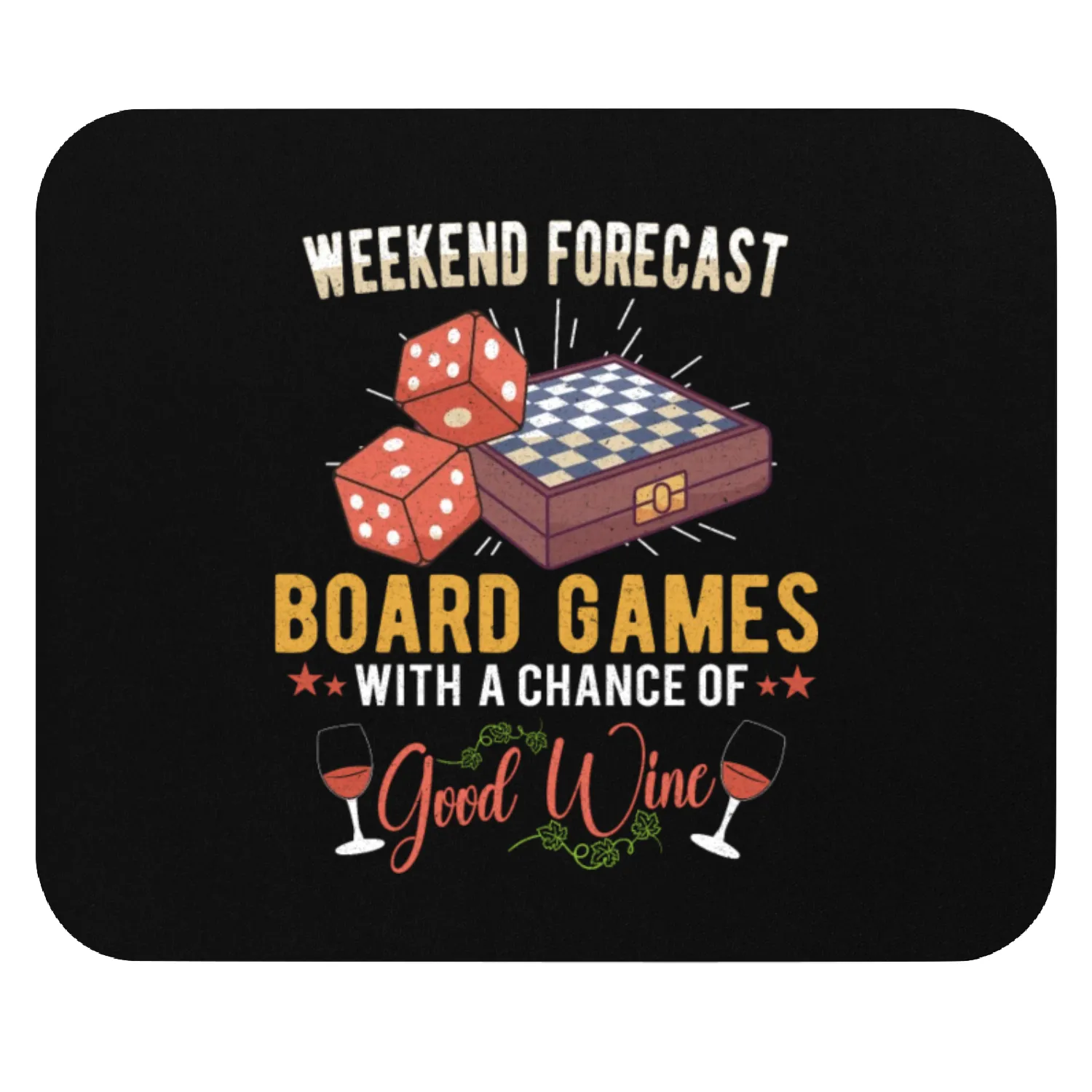 Wine Board Games Chess Board Game Player Gambling Mouse Pads