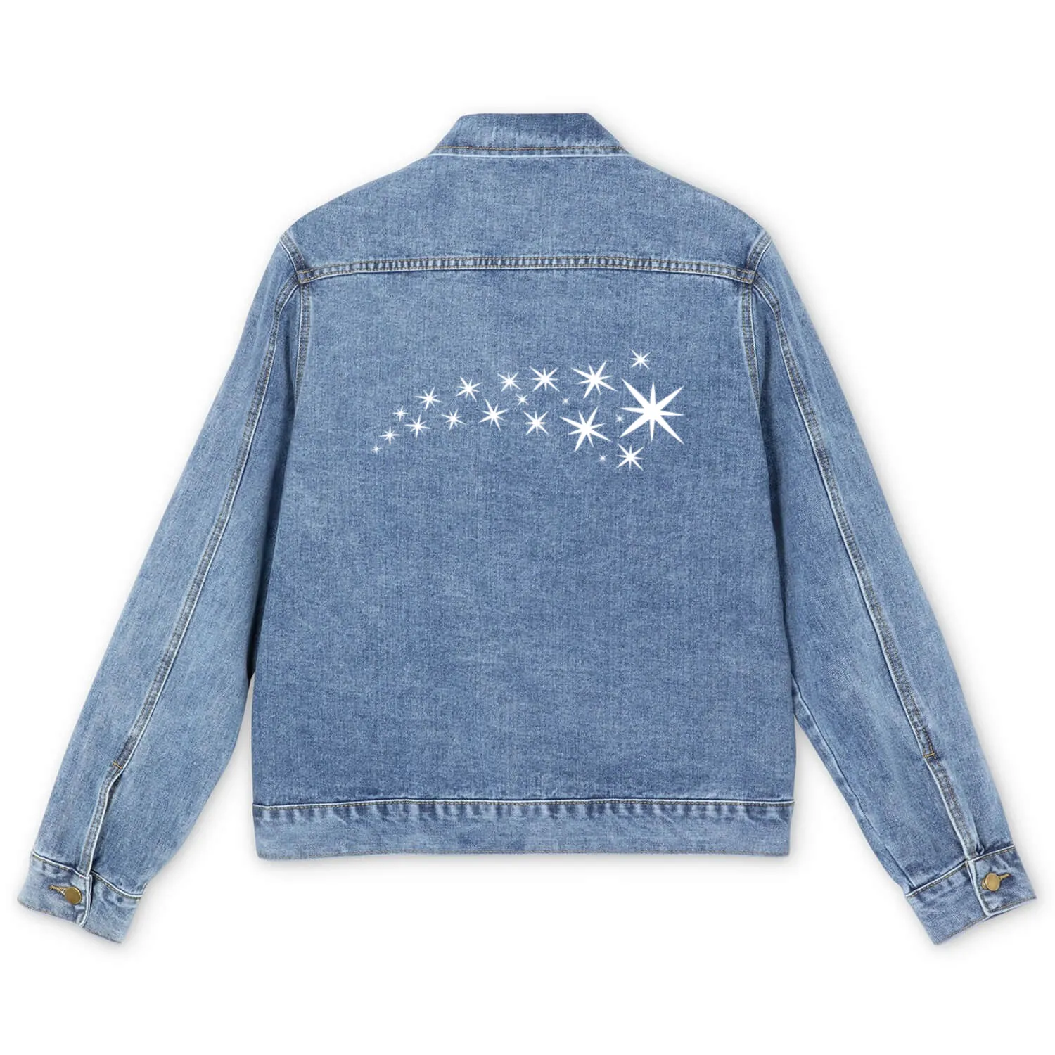 White Stars Men's Denim Jackets