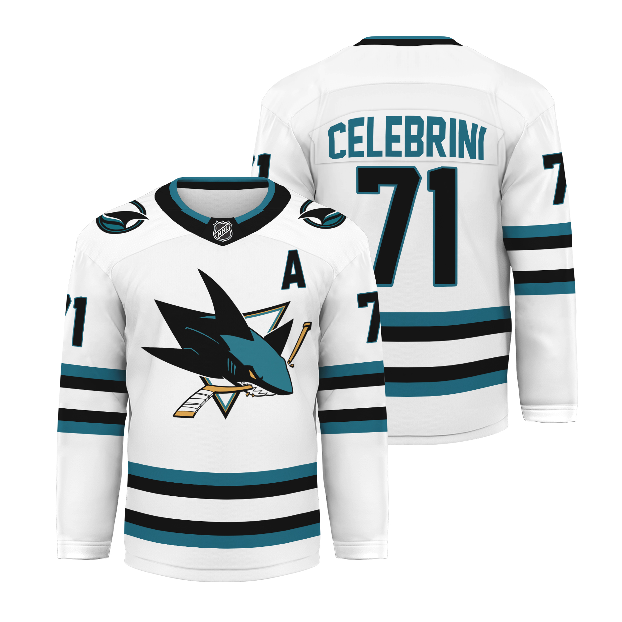 Macklin Celebrini San Jose Premium Away Jersey - Multiple Sizes