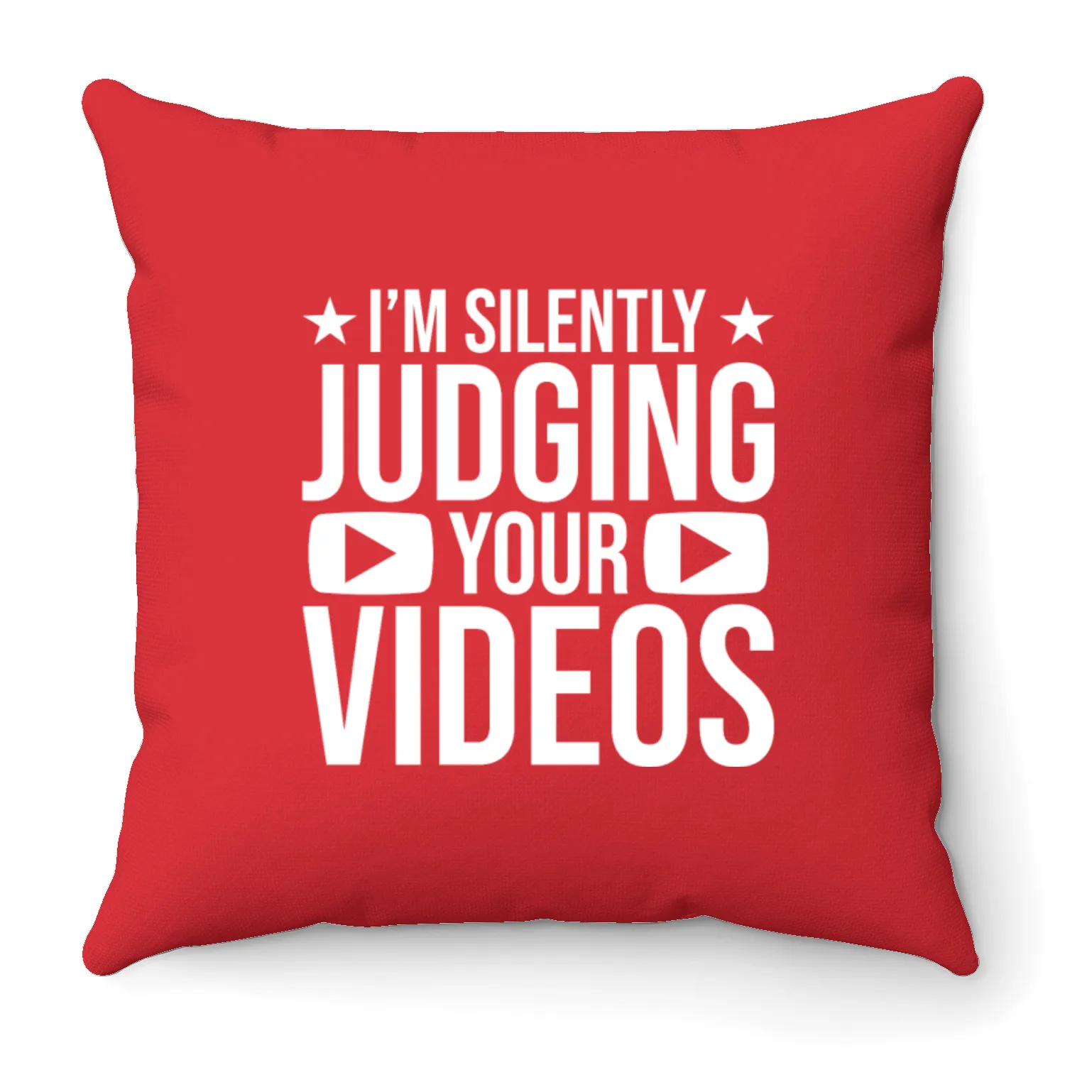 Reaction Streamer I'm Silently Judging Your Videos Throw Pillows