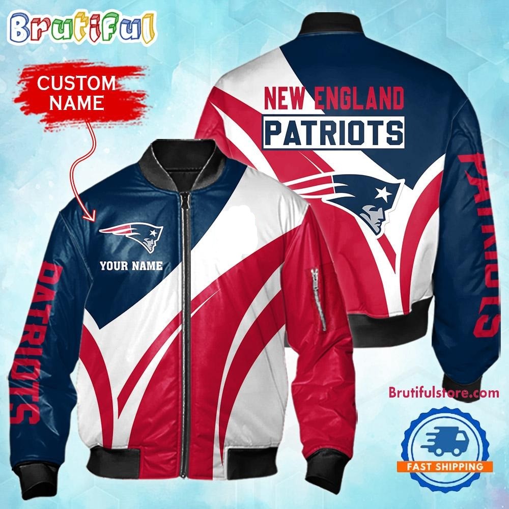 New England Patriots Football Team Logo Personalized Bomber Jacket