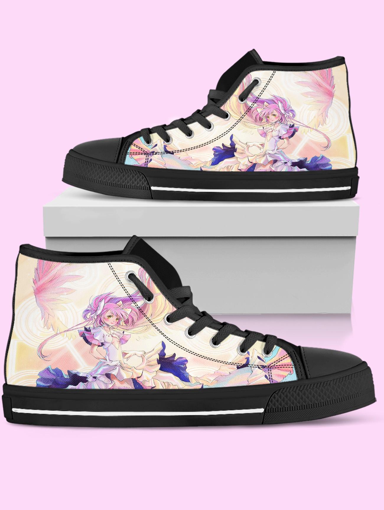 Madoka Magica High Top Shoes, Anime Sneakers