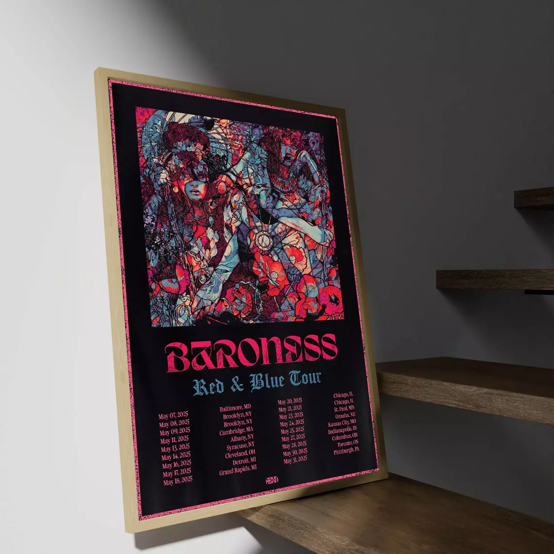 Baroness Red & Blue Tour 2025 Poster, Unframed Poster, Fans Gift, Music Poster