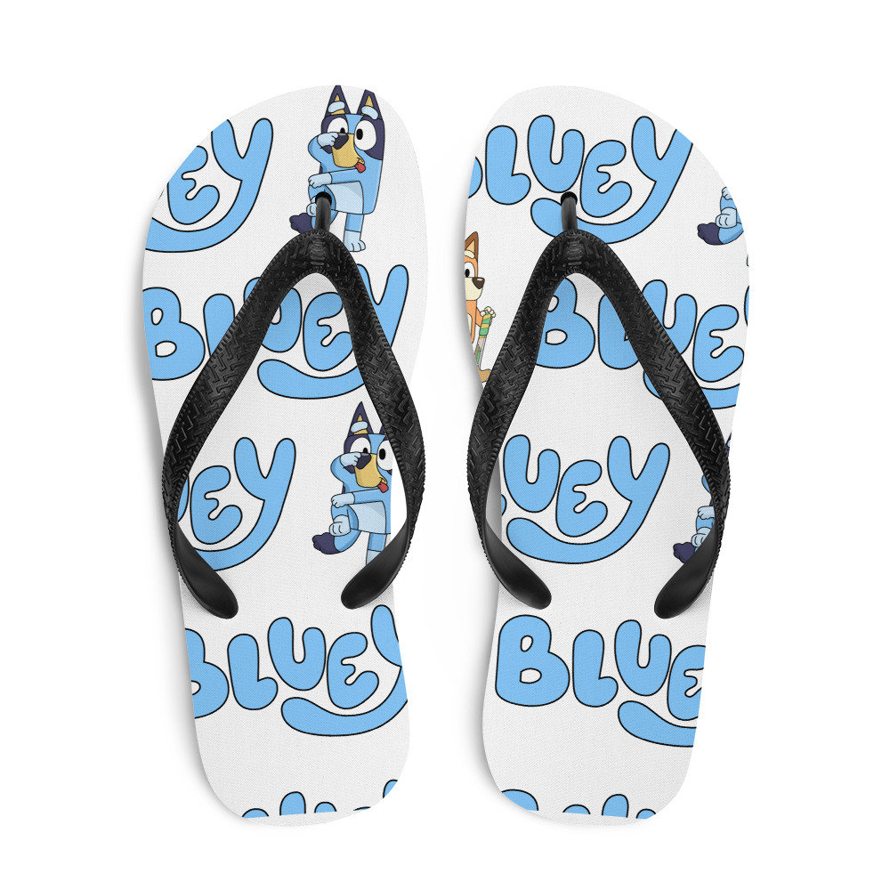 Blue Dog lettering Flip Flops, Outdoor slippers, Comfort Beach slippers, Pool shoes, Summer slippers, outside slippers, beachwear