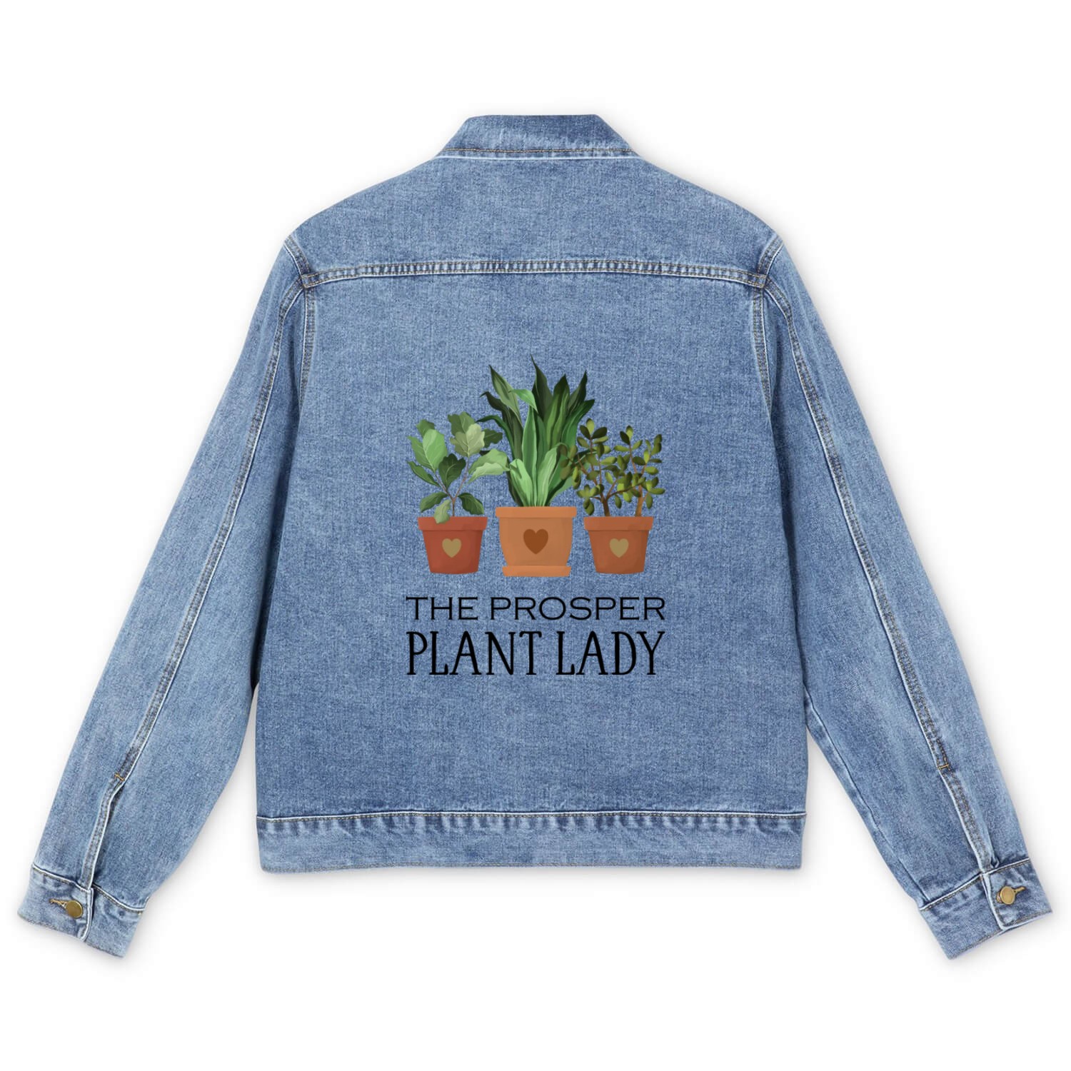 The Prosper Plant Lady Indoor Plants Men's Denim Jackets