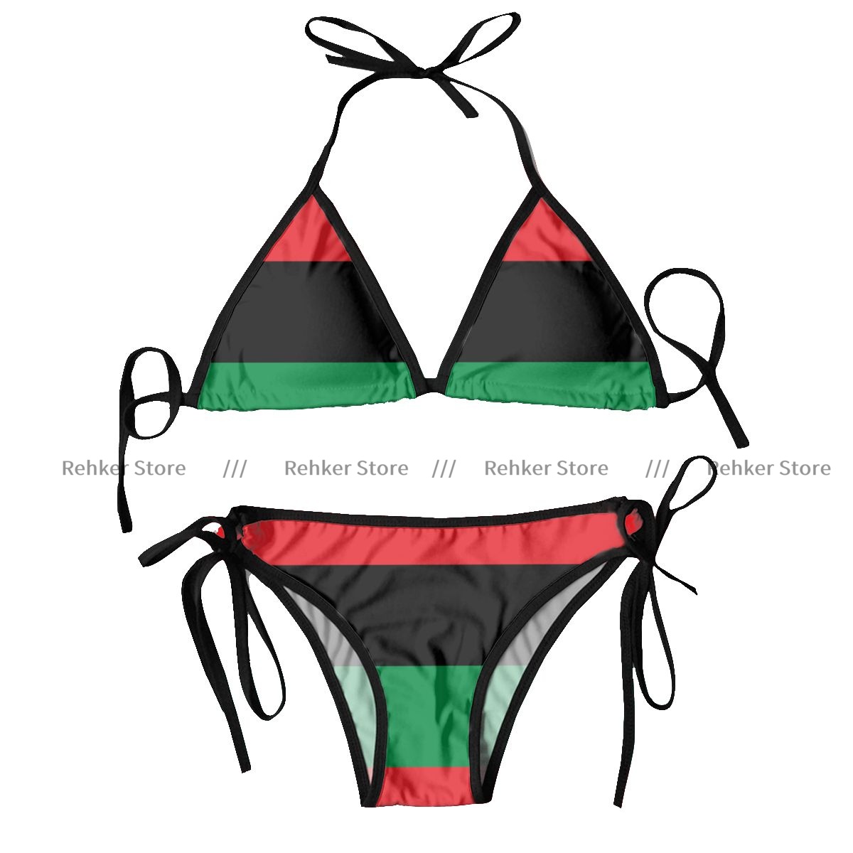 Pan African Flag Women's Bikini Swimsuit Set Beachwear