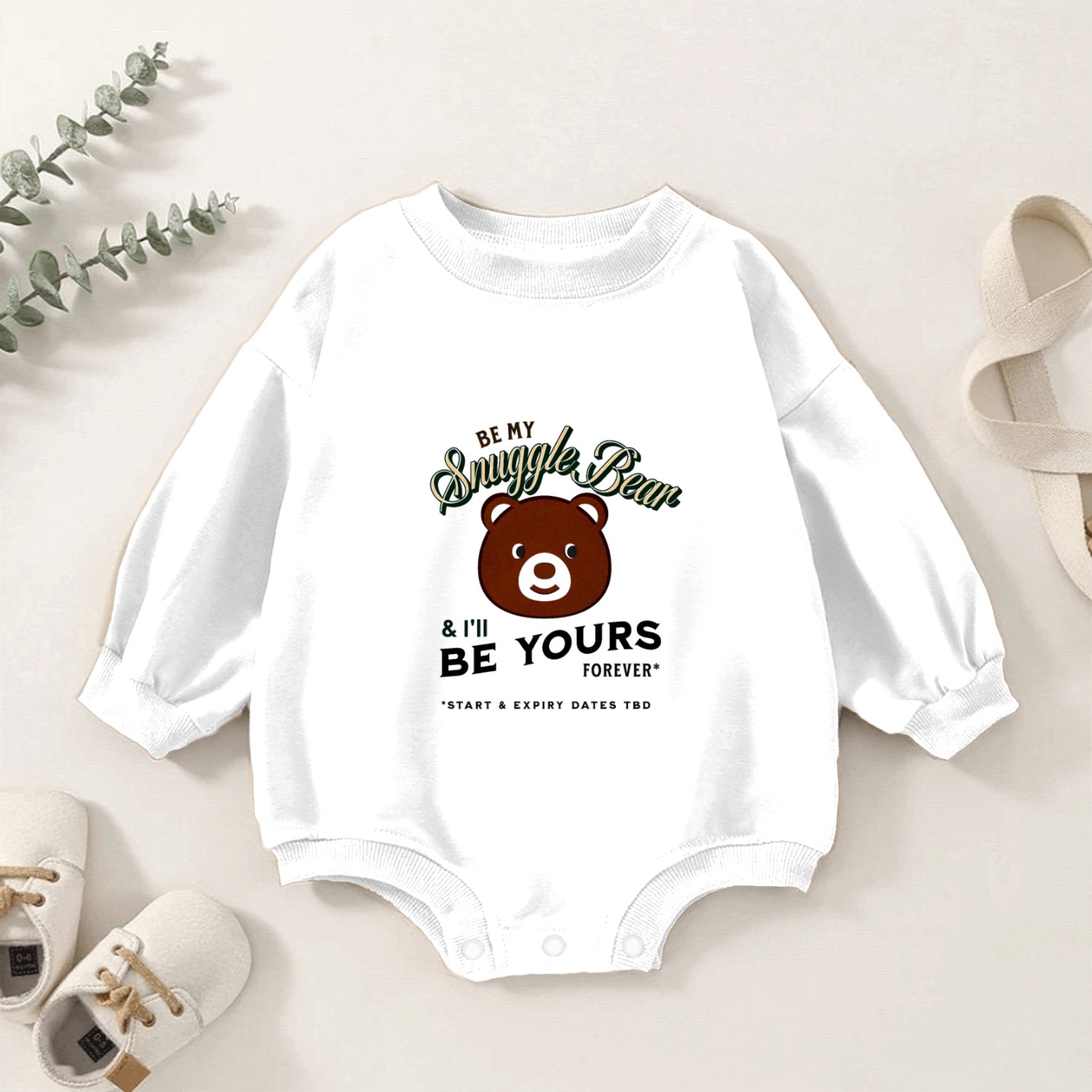 Be My Snuggle Bear Baby Romper Sweatshirts