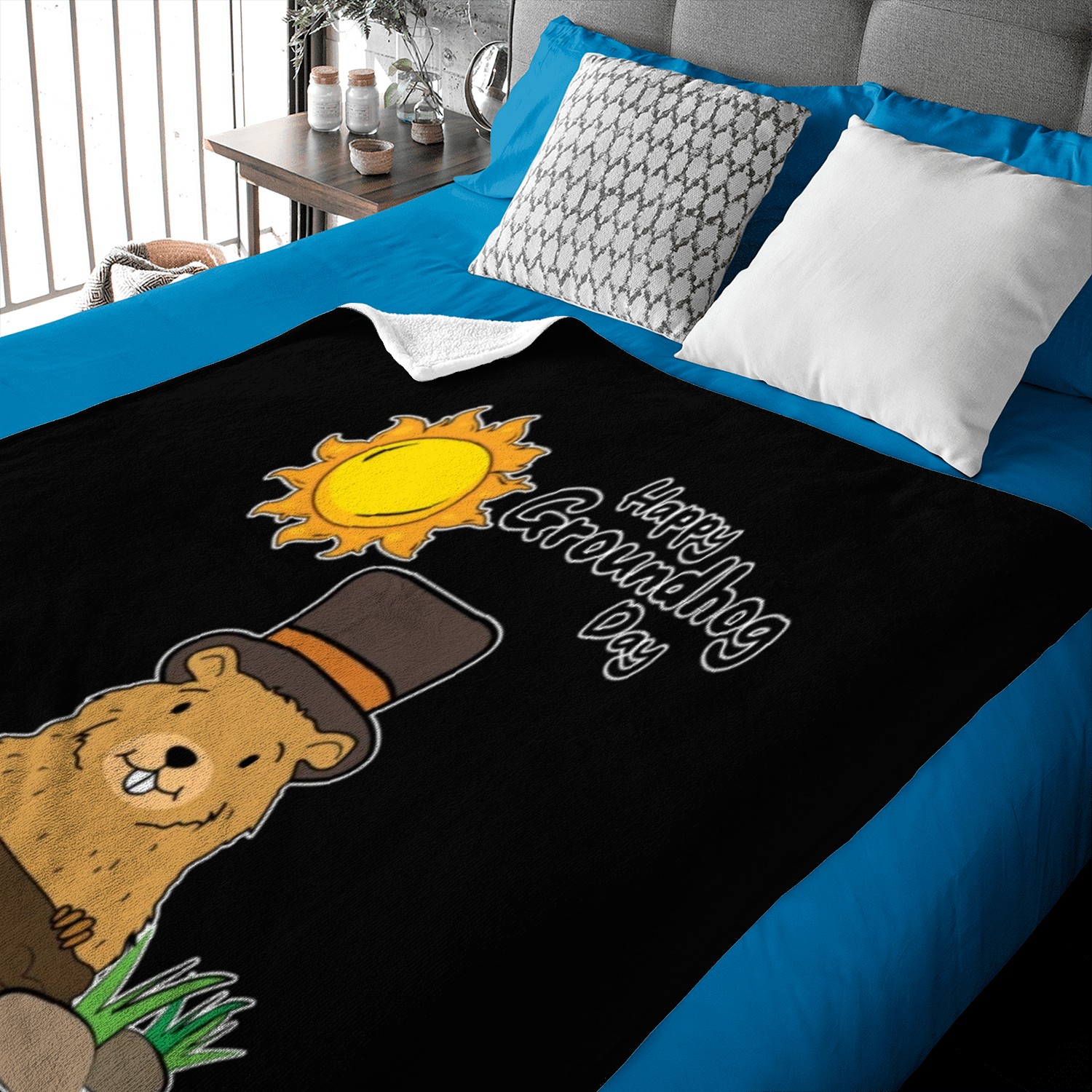 Happy Groundhog Day Animal Groundhog Spirit Rodent Baby Blankets