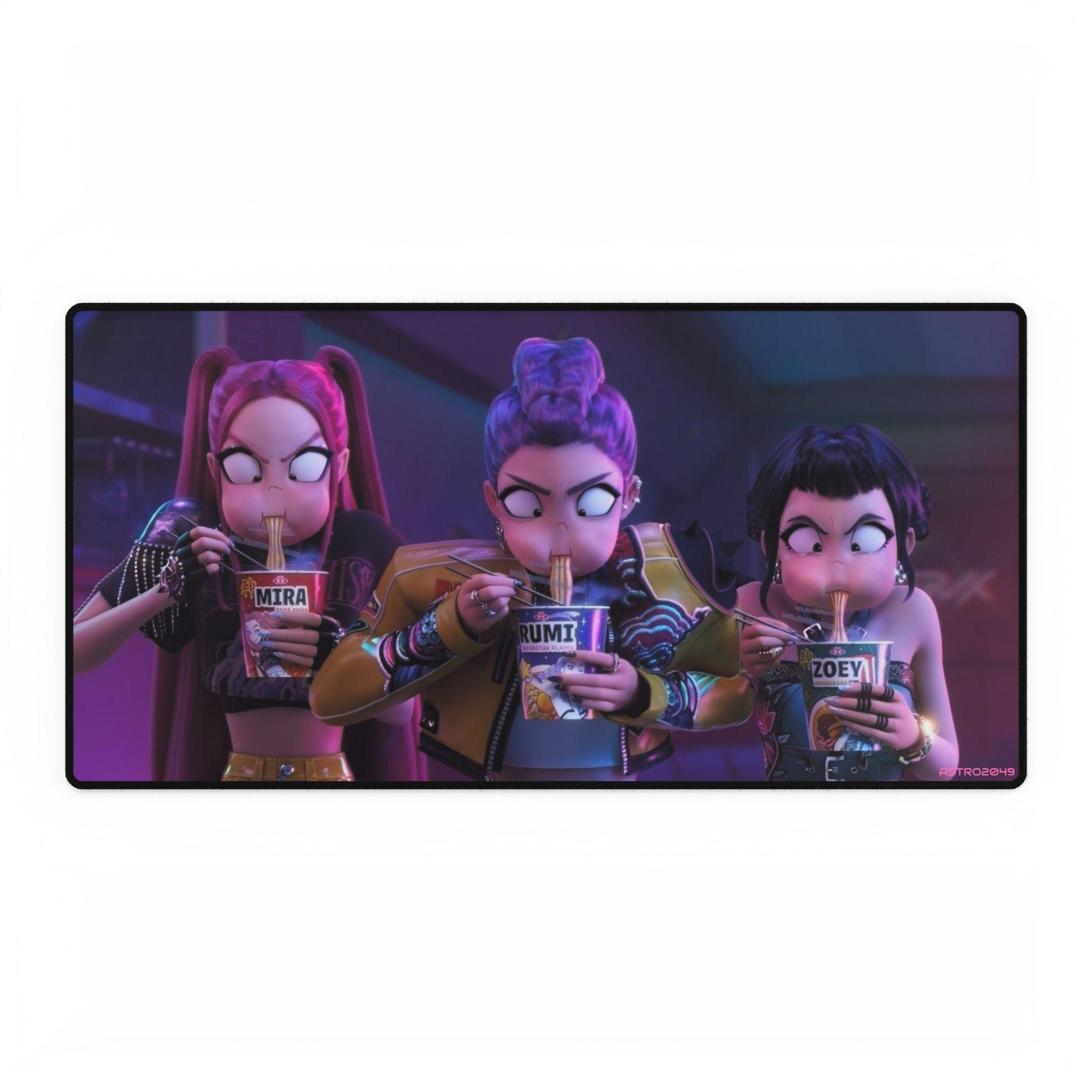 KPop Demon Hunters - HUNTRIX - Desk Mats with Fun Designs for Gaming or Office Use