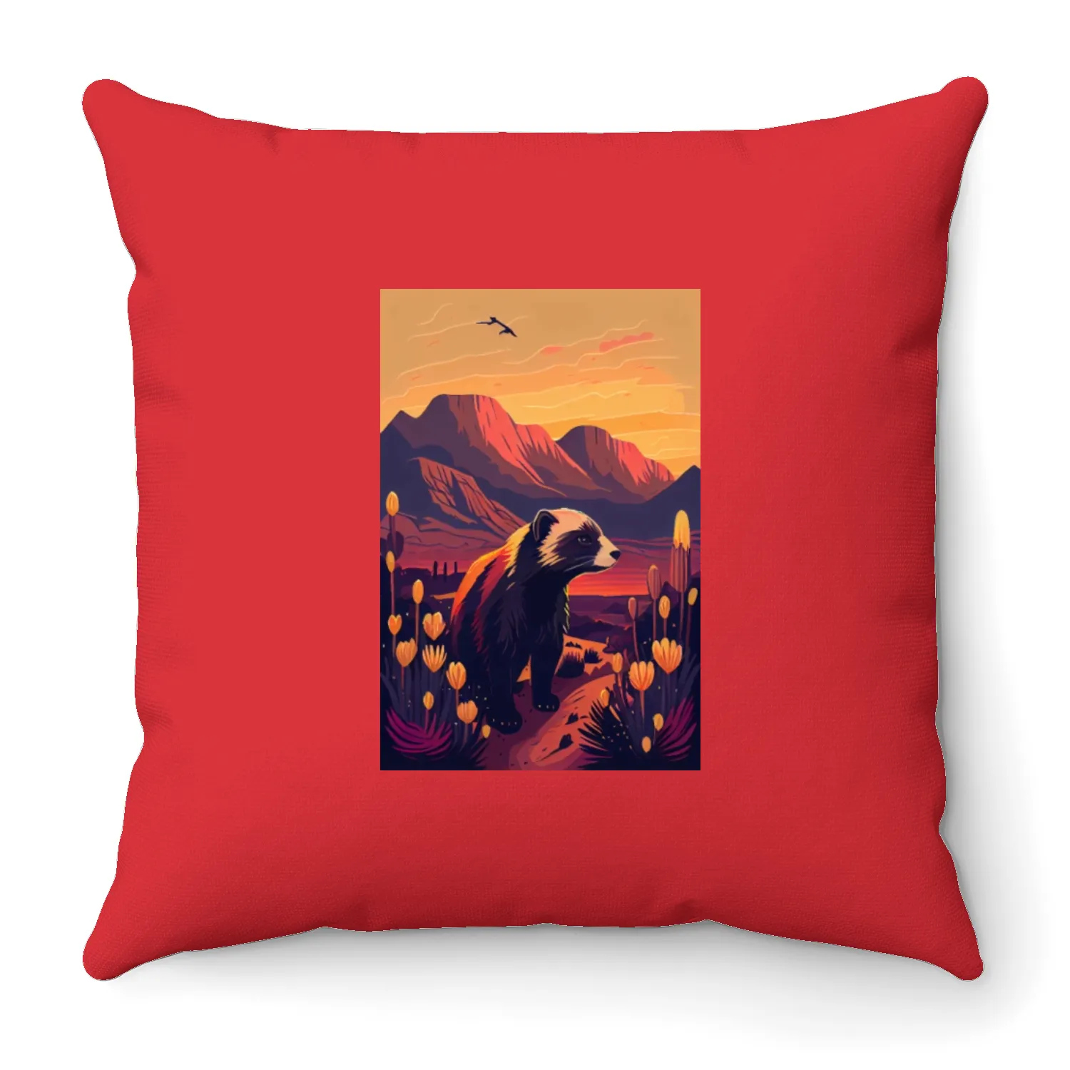 Honey Badge Nature Throw Pillows