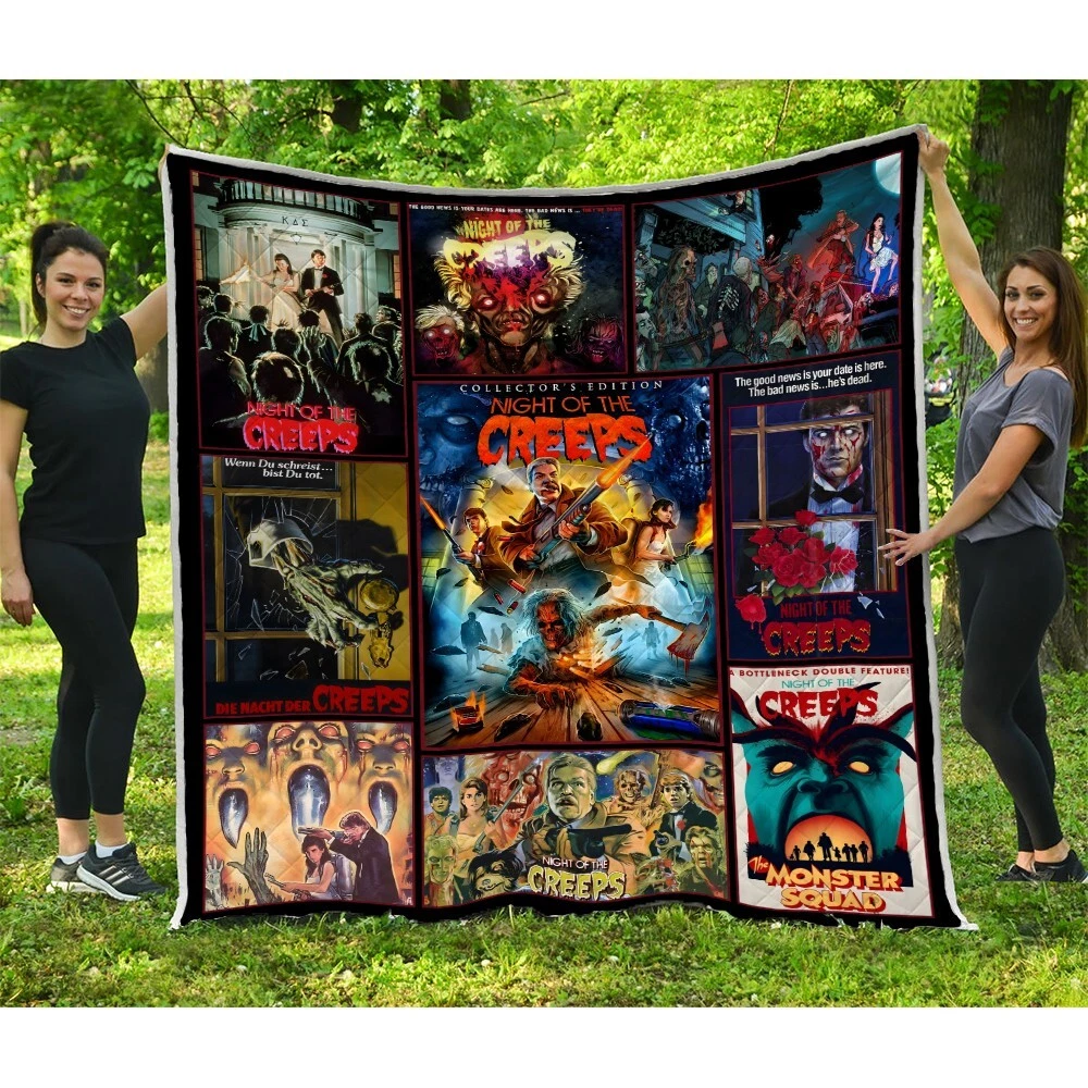 Night Of The Creeps Quilts, Night Of The Creeps Horror Movie Quilts Blanket