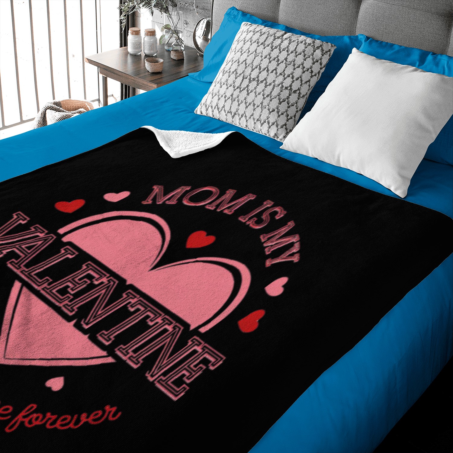MOM is My Valentine – Cute Valentine Baby Blankets