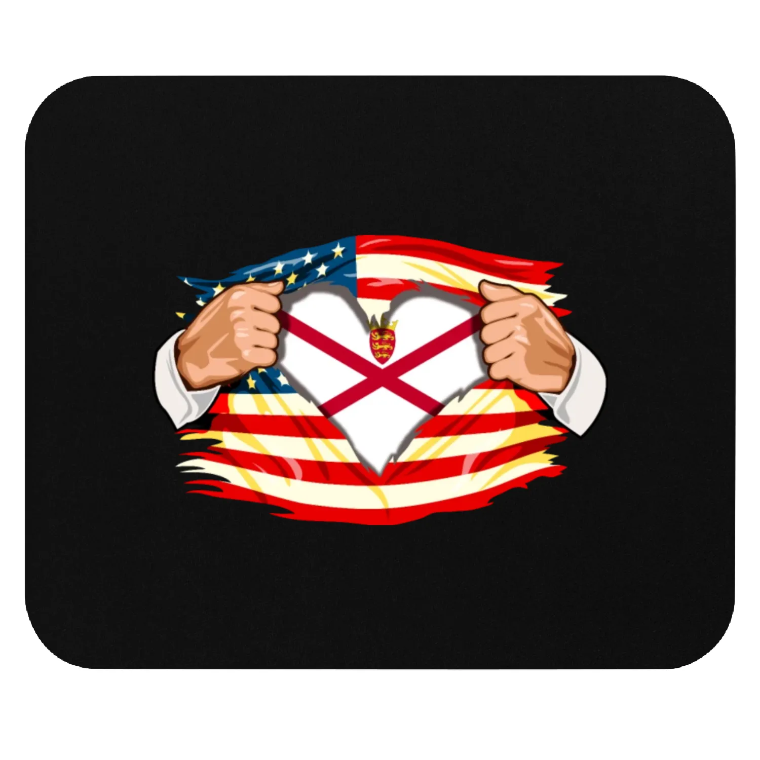 Jerseymen Who Live in America Jersey Flag Mouse Pads