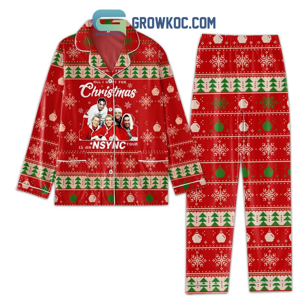 All I Want For Christmas Is An NSYNC Tour Pajamas Set