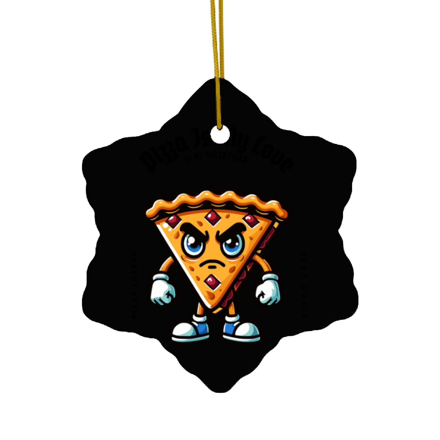 Pizza Is My Valentine Ceramic Ornaments