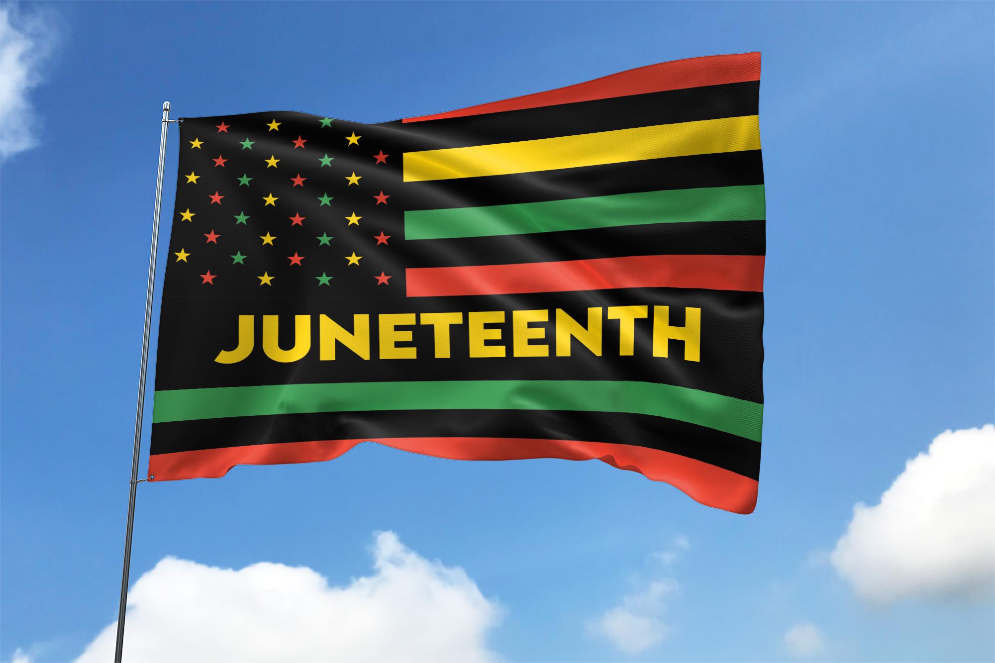 Juneteenth House Flag - 1865 Freedom Day Flag - Black History Independence Flag