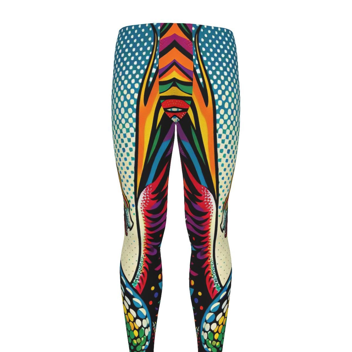 Pop Art Dragon Men's Leggings for Martial Arts, Fitness, Running, and Workout
