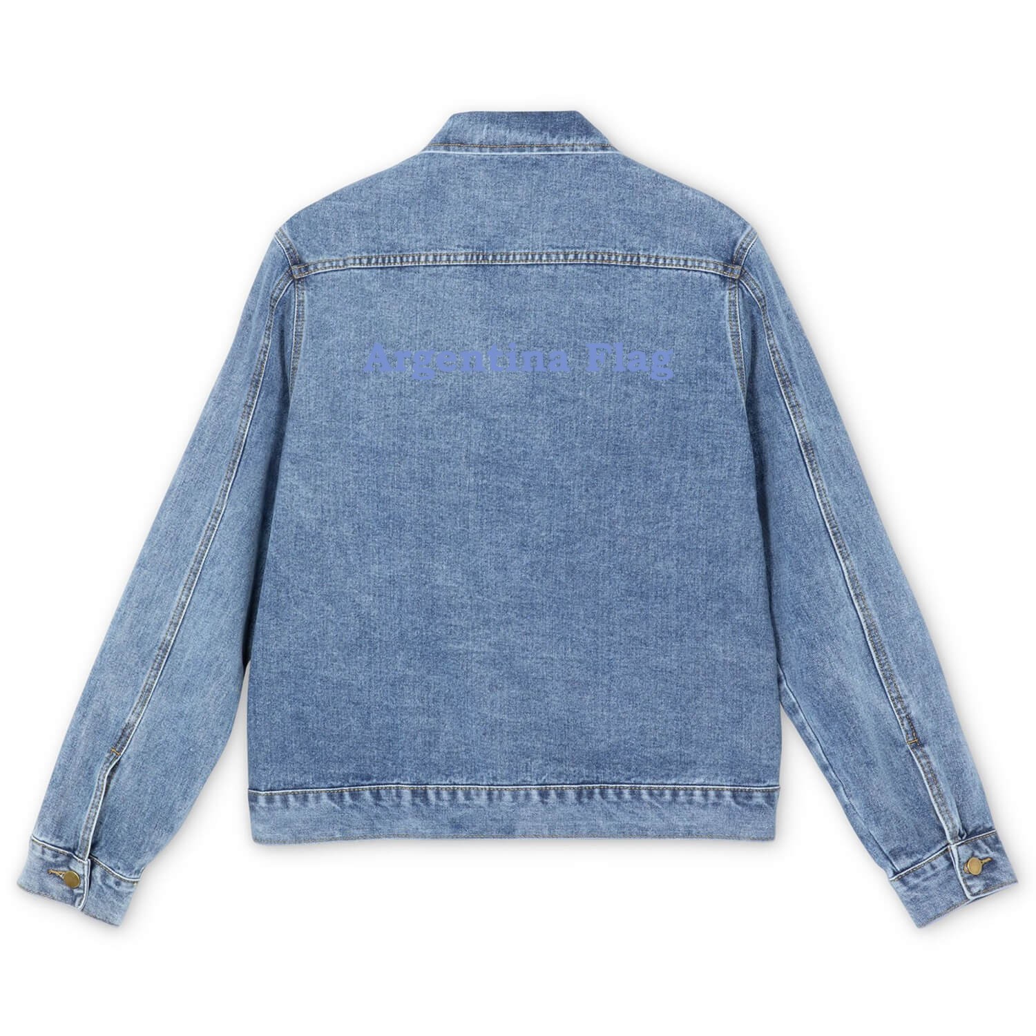 argentina flags Men's Denim Jackets football design gift