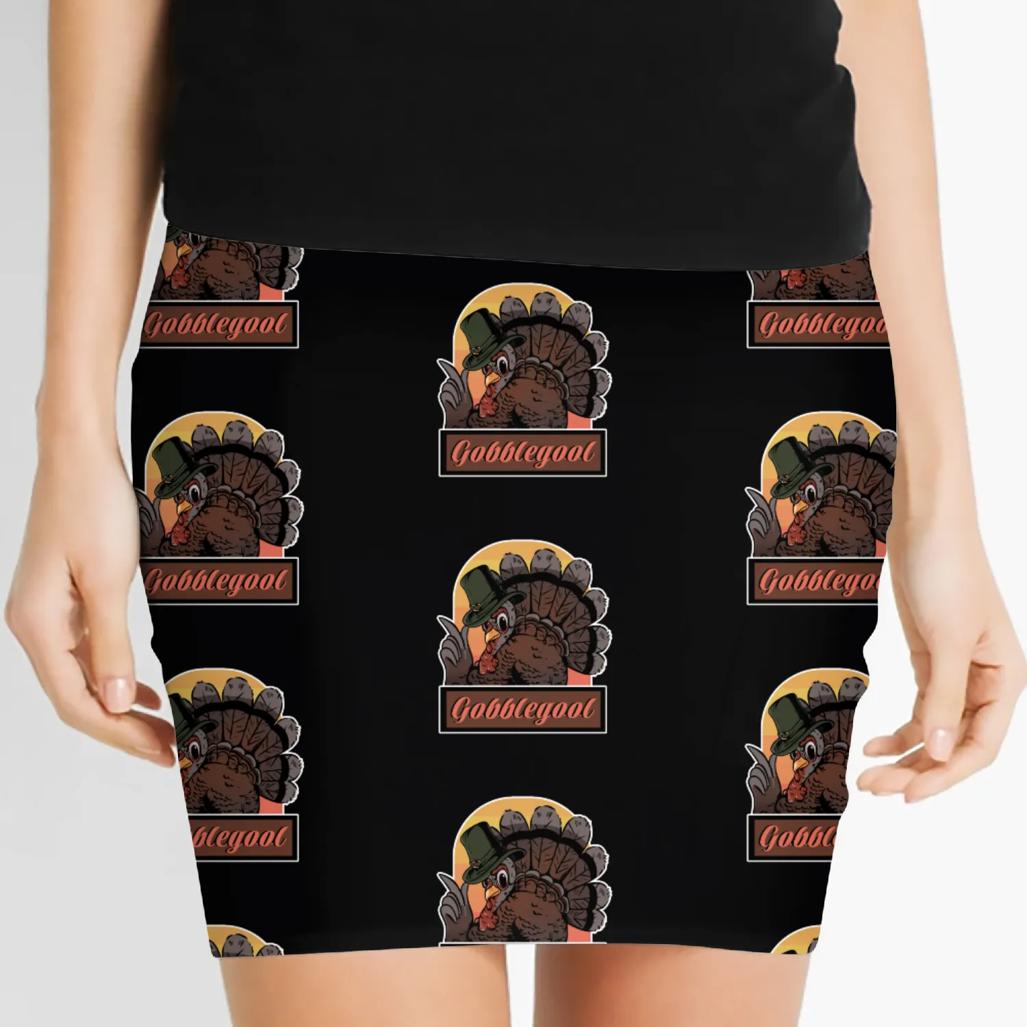 Gobblegool Thanksgiving Turkey Women's Mini Skirts
