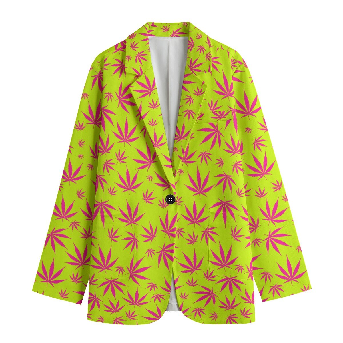 Women's Leisure Blazer, marijuana Blazer, cannabis Blazer, weed Blazer, leaves Blazer, marijuana, cannabis, weed, leaves, rasta, Jamaica