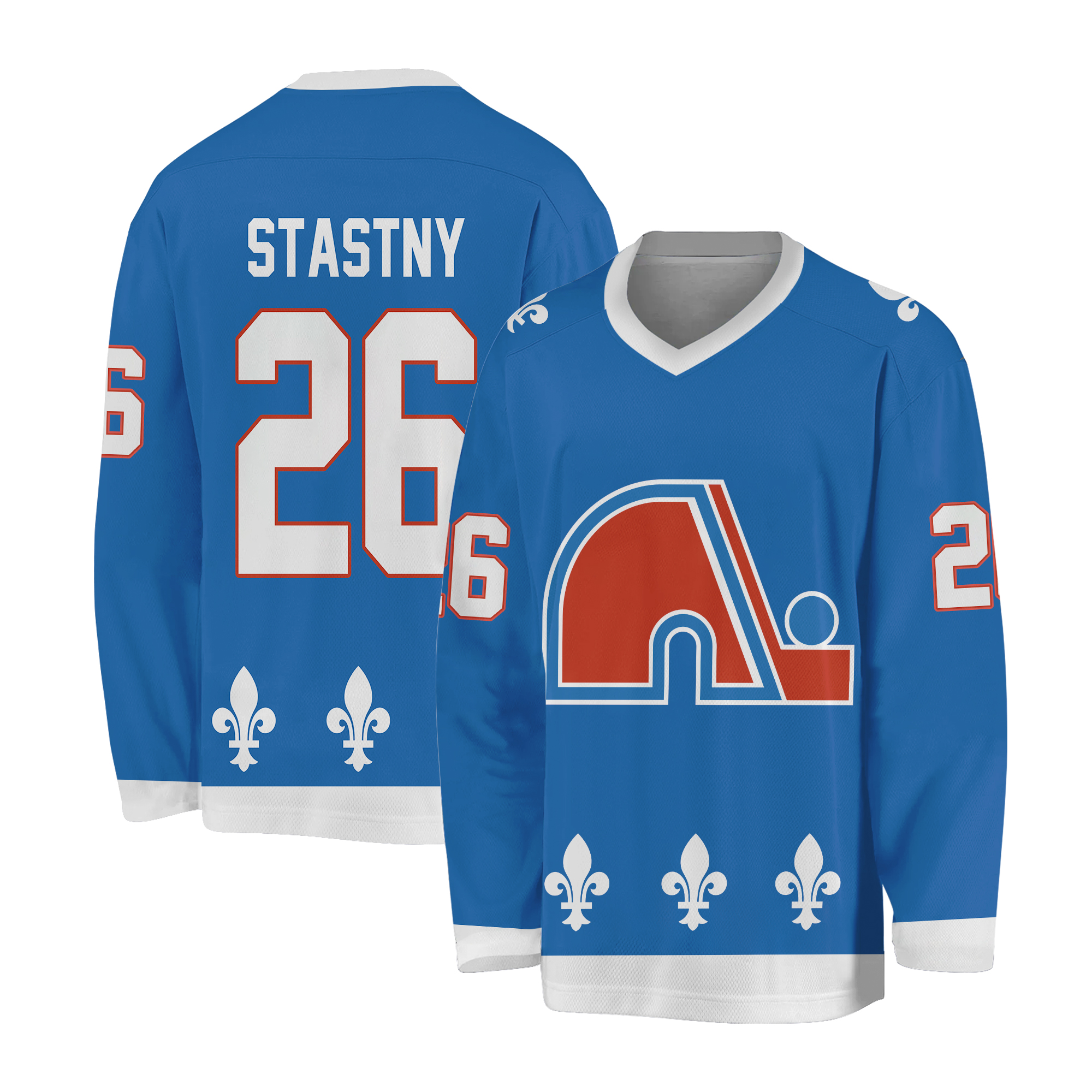 Peter Stastny Quebec Nordiques Light Blue Throwback CCM NHL Hockey Jersey