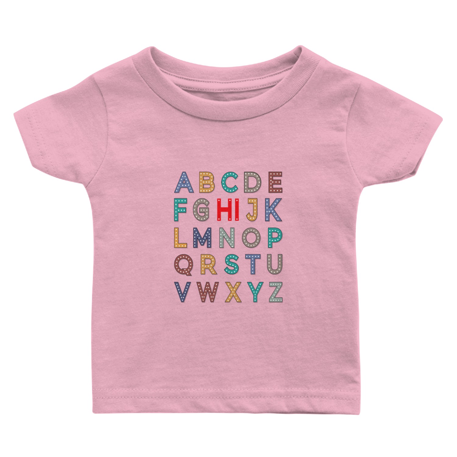 ABCD Alphabet Baby T Shirts – Fun Learning Baby T Shirts Preschool