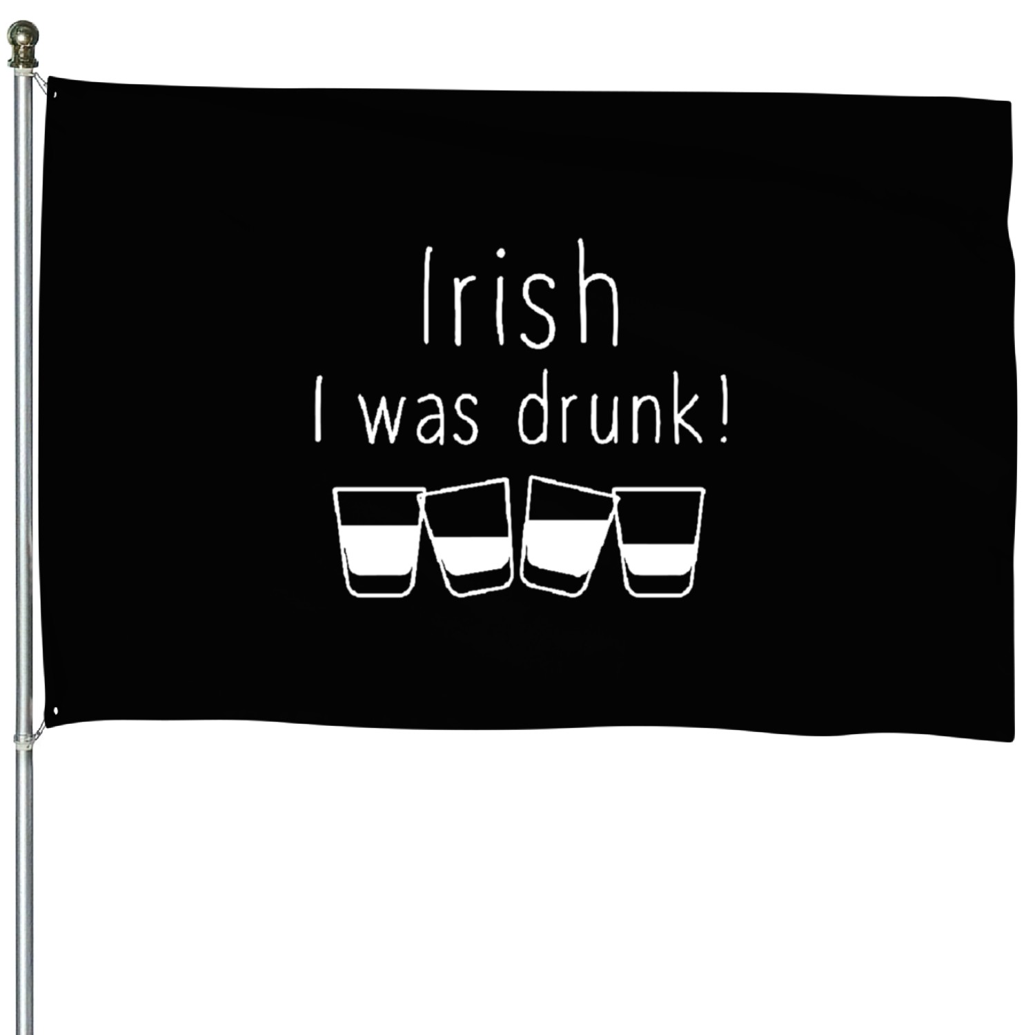 Irish I Was Drunk House Flags