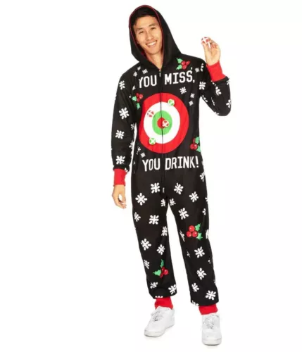 Christmas Men's Hooded Jumpsuit | Christmas Pajama Outfits | Family Matching Pajamas