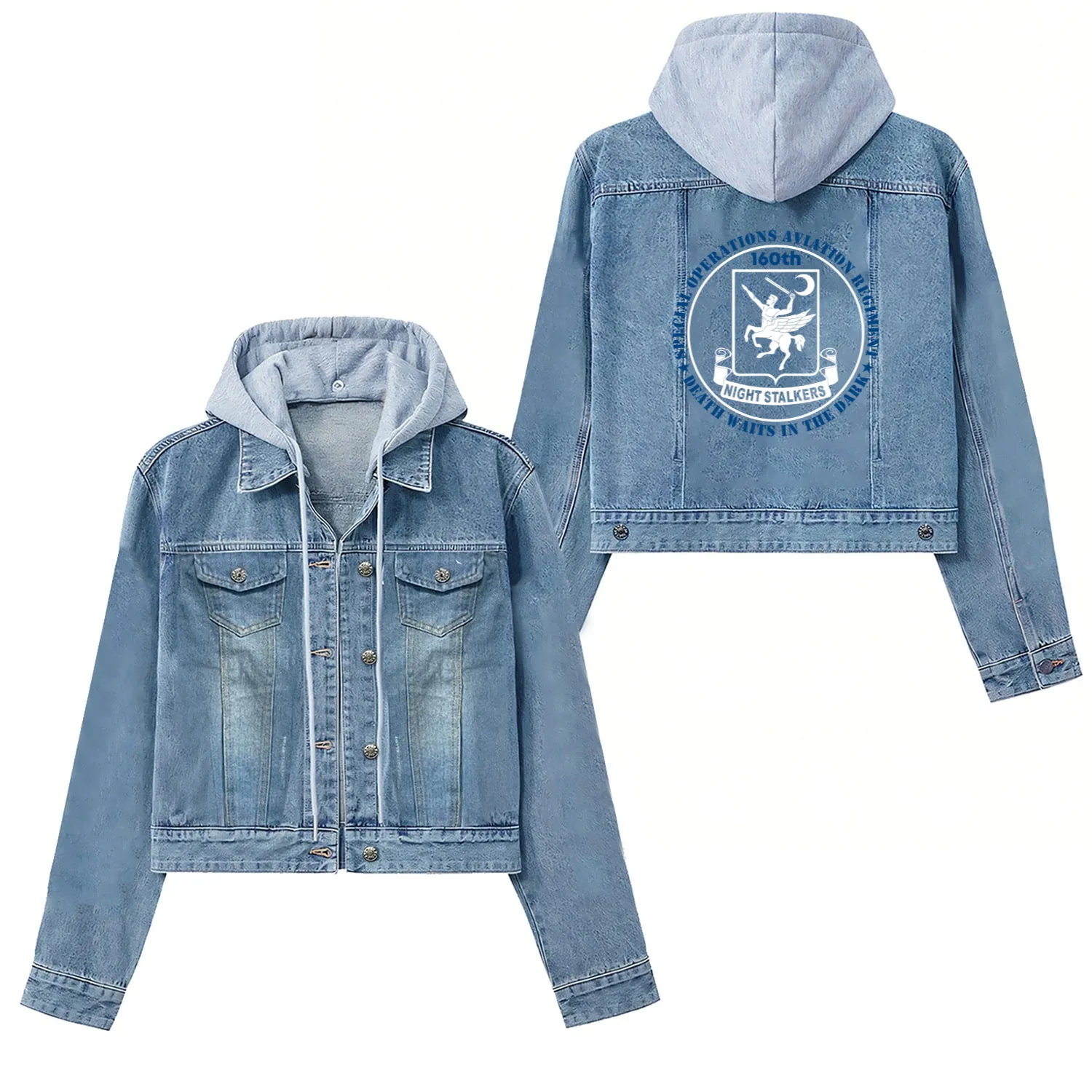 160th NIGHT STALKERS SOAR Spec OPS Aviation Women's Denim Jackets