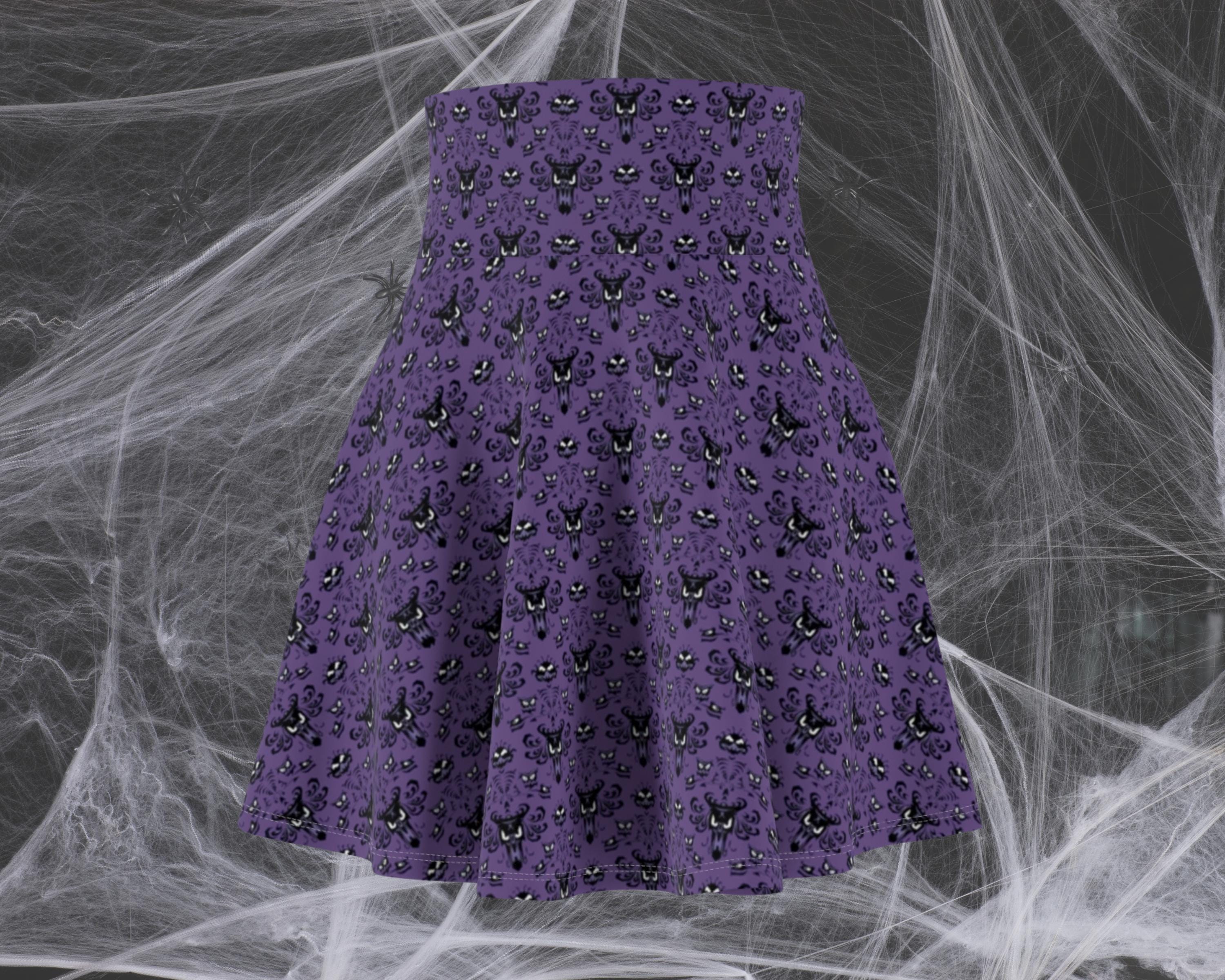 Haunted House Wallpaper Running Skirt | Halloween Running Skirt | Magical Running Skirt | Women's Skater Skirt