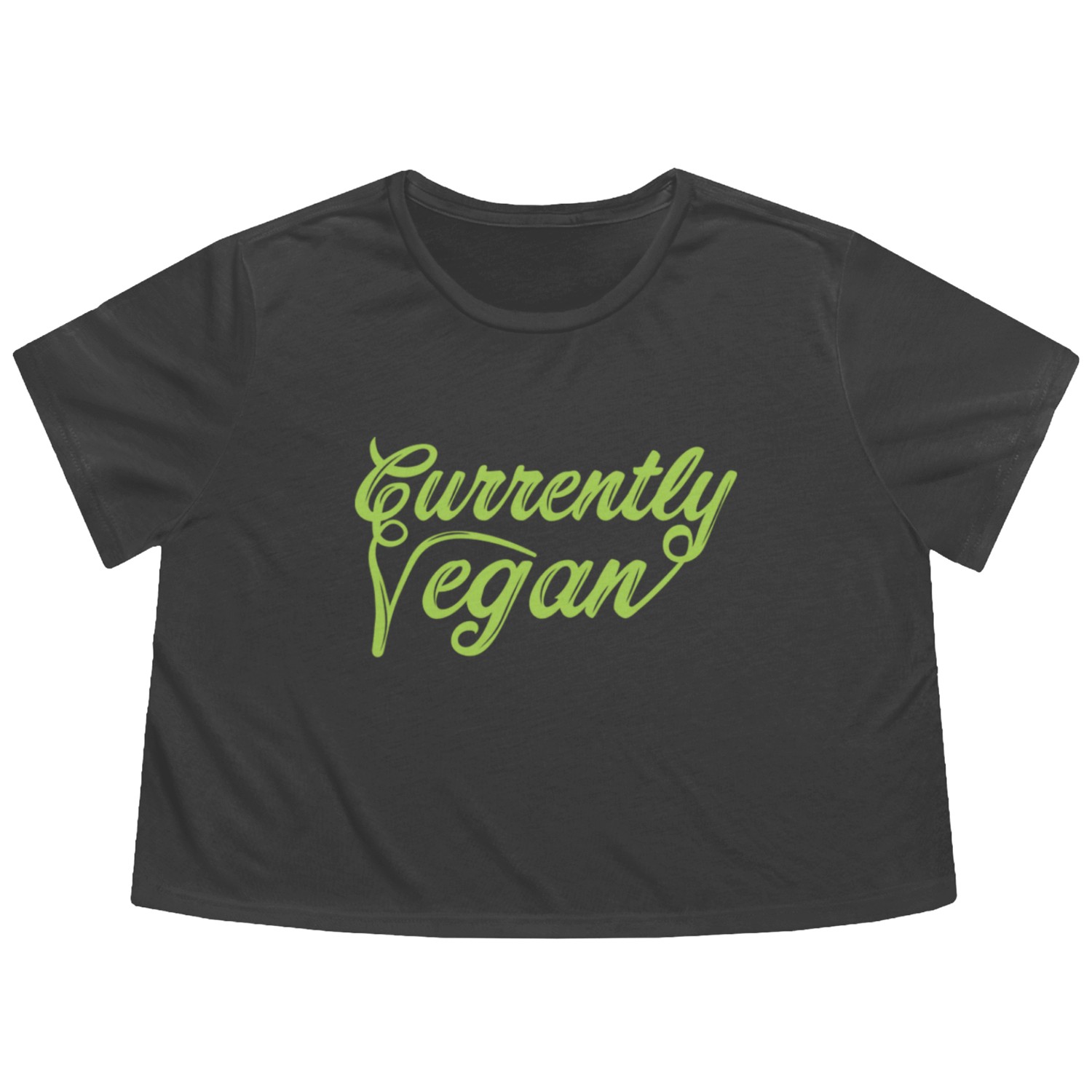 Currently Vegan Vegetarian Plant based Flowy Cropped Tees