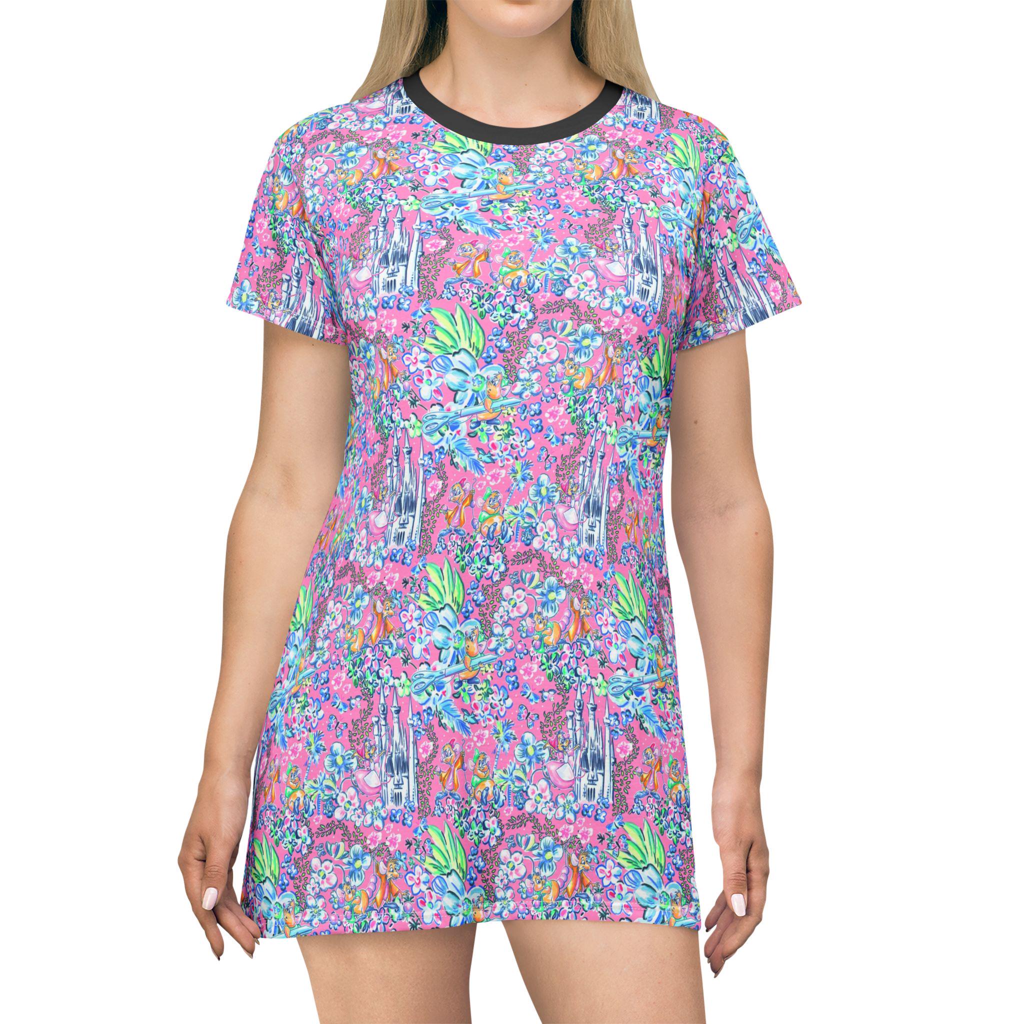 Bright Tropical Dreams Women's T-Shirt Dress