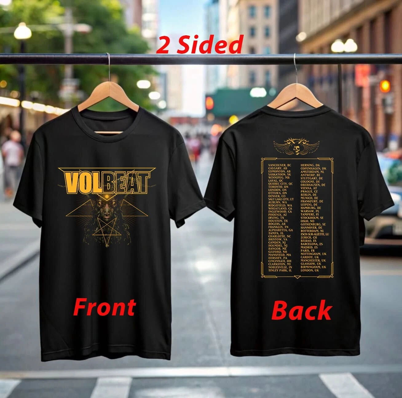 Volbeat Greatest Of All Tours Worldwide 2025 Fan Gifts Two Sides Unisex T-Shirt