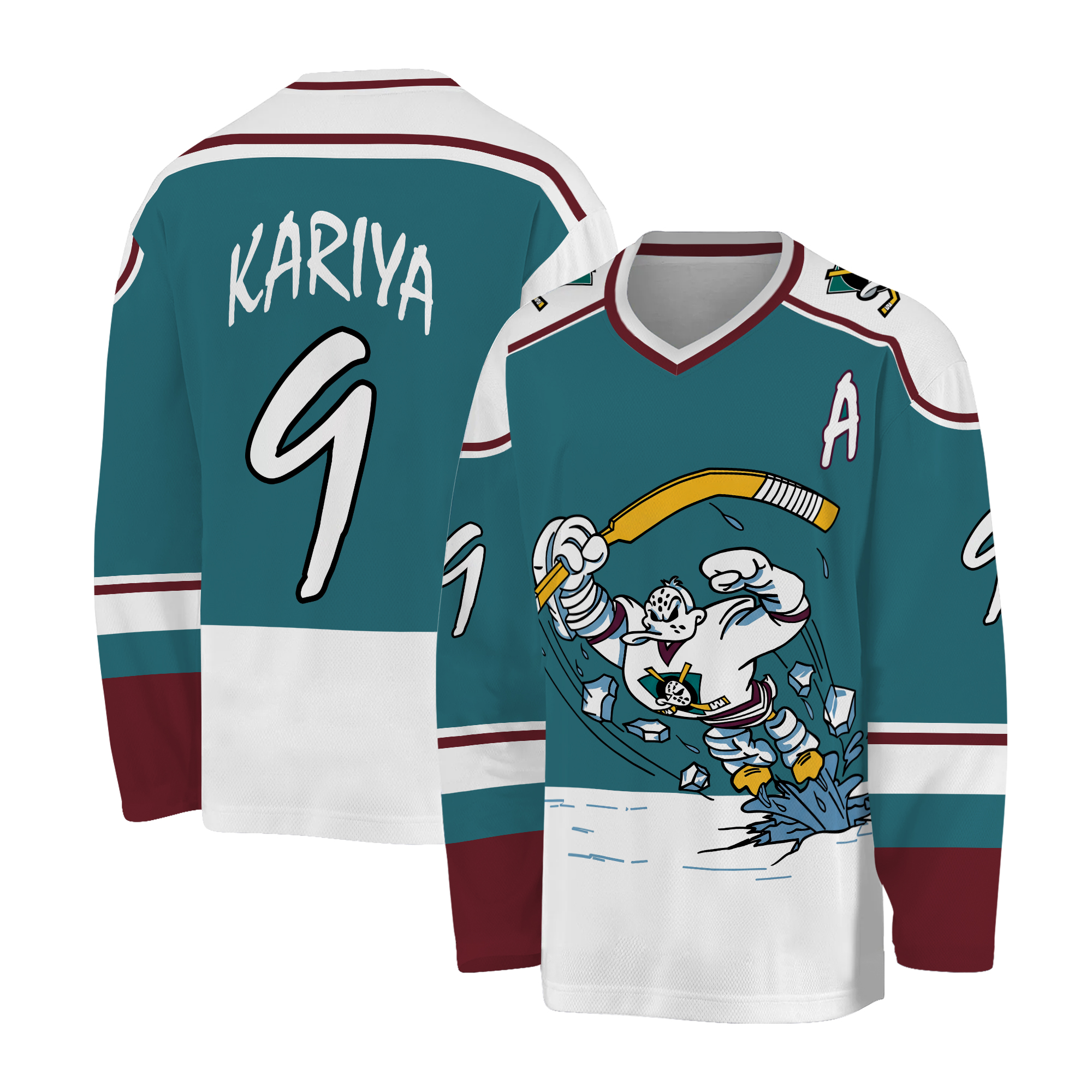 Paul Kariya Throwback CCM Jersey Anaheim Mighty Ducks Men’s Hockey Jersey