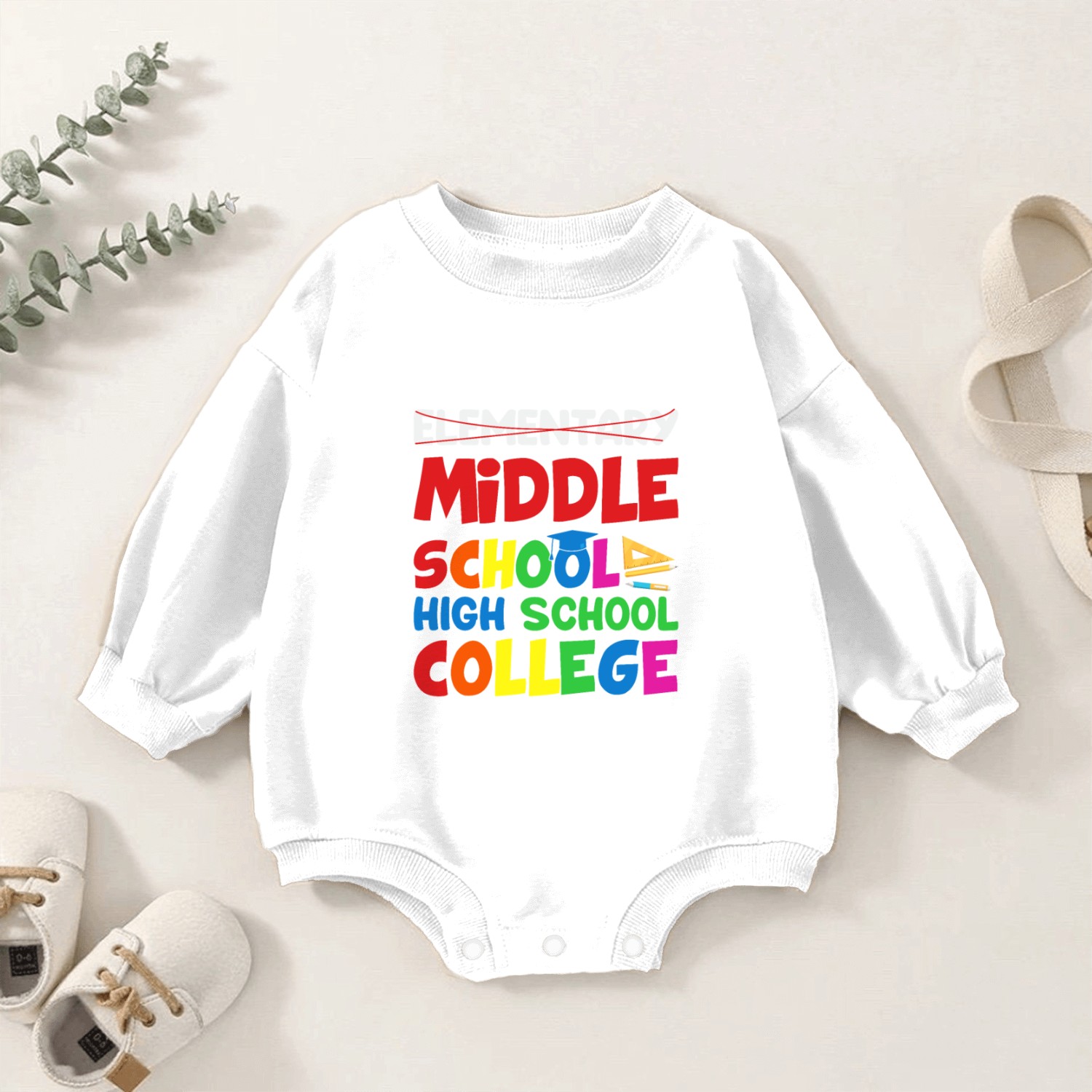 Amzad Elementary School 1 Baby Romper Sweatshirts