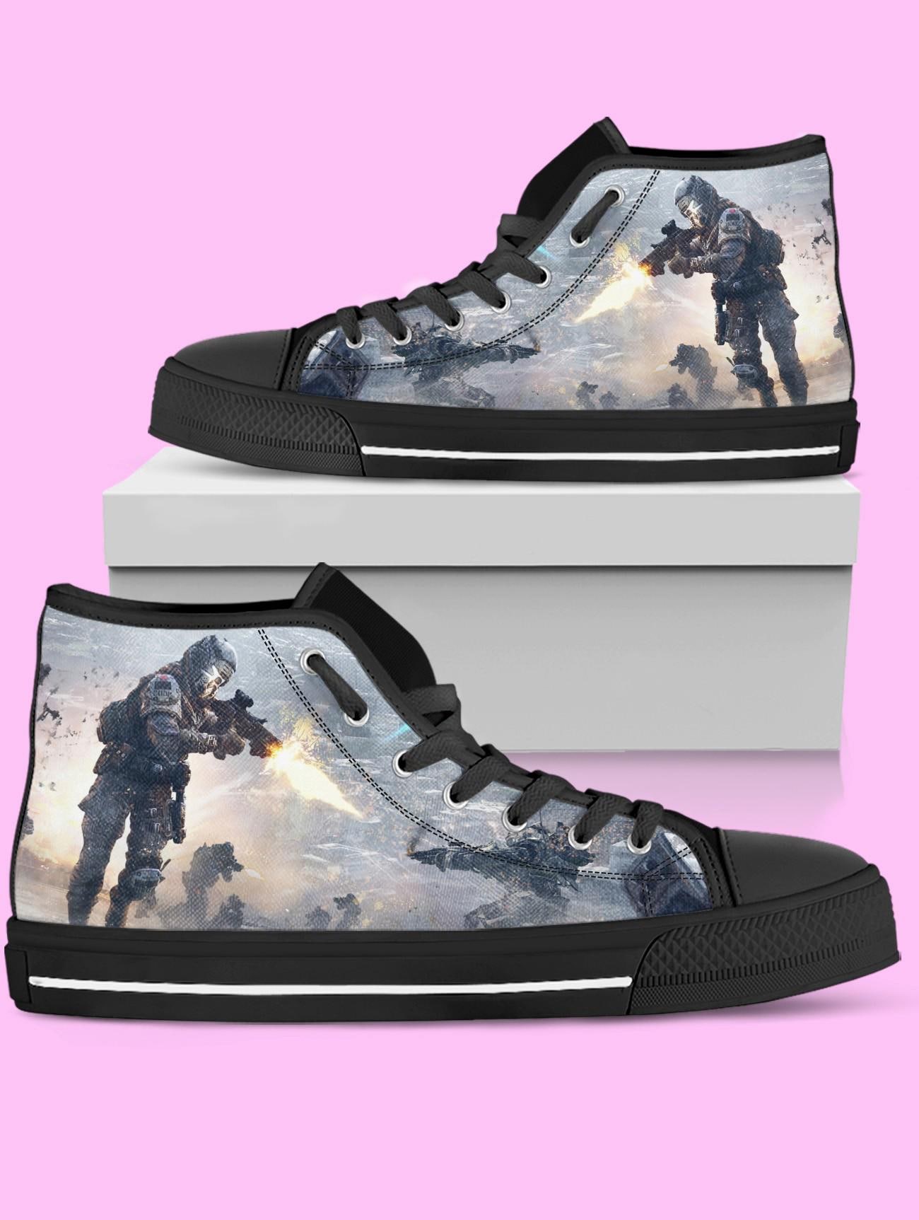 Titanfall High-Top Sneakers, Video Game Sneakers for Women, Men