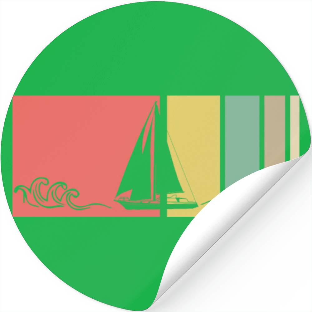 Vintage Sailboat Boat Ship Sailor Yacht Sailing Stickers