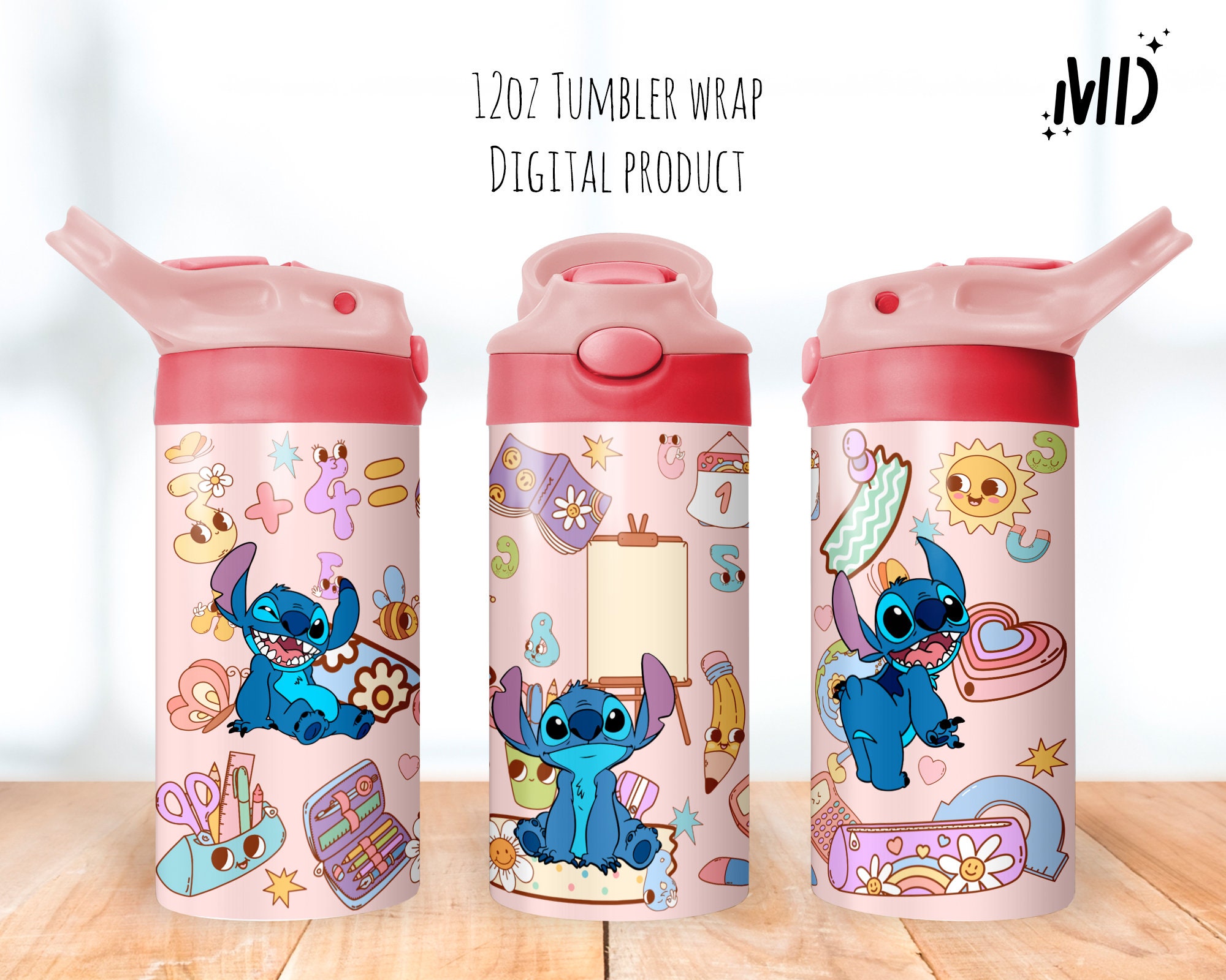 Back to School Sippy Cup 12oz Flip Top Tumbler